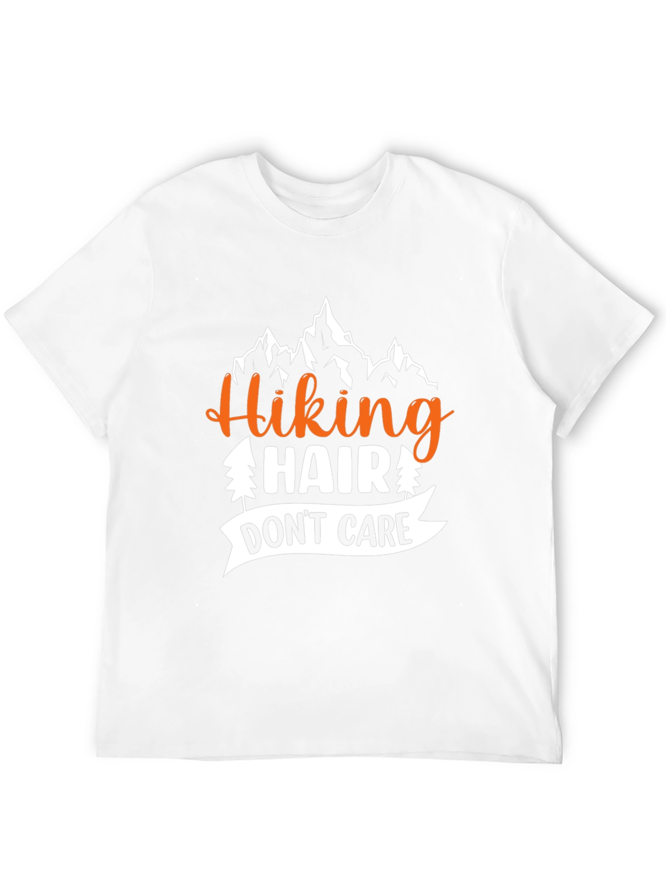 Black Hiking Hair Don't Care Graphic T-Shirt view 12