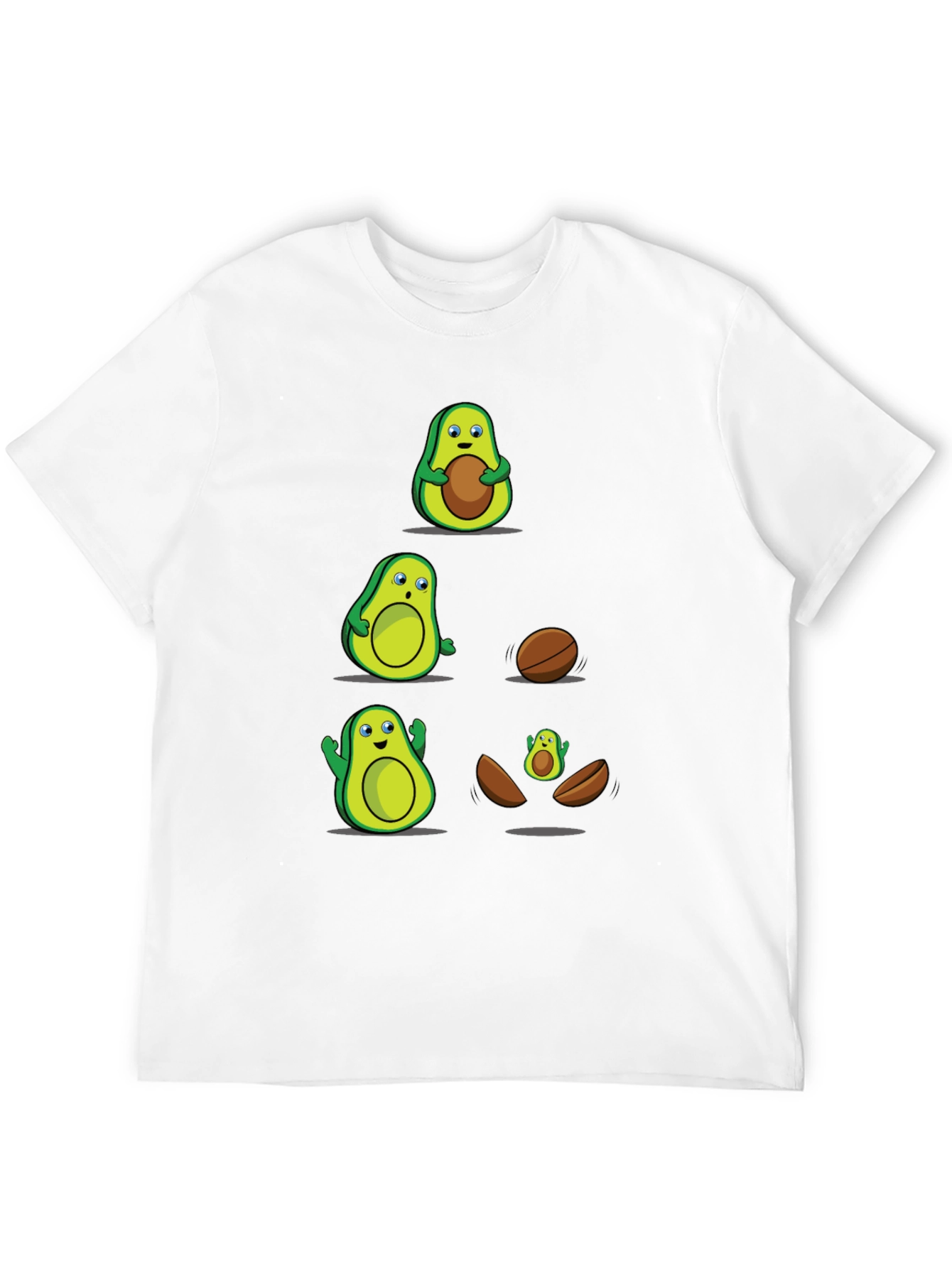 Black Funny Avocado Evolution T-Shirt view 12