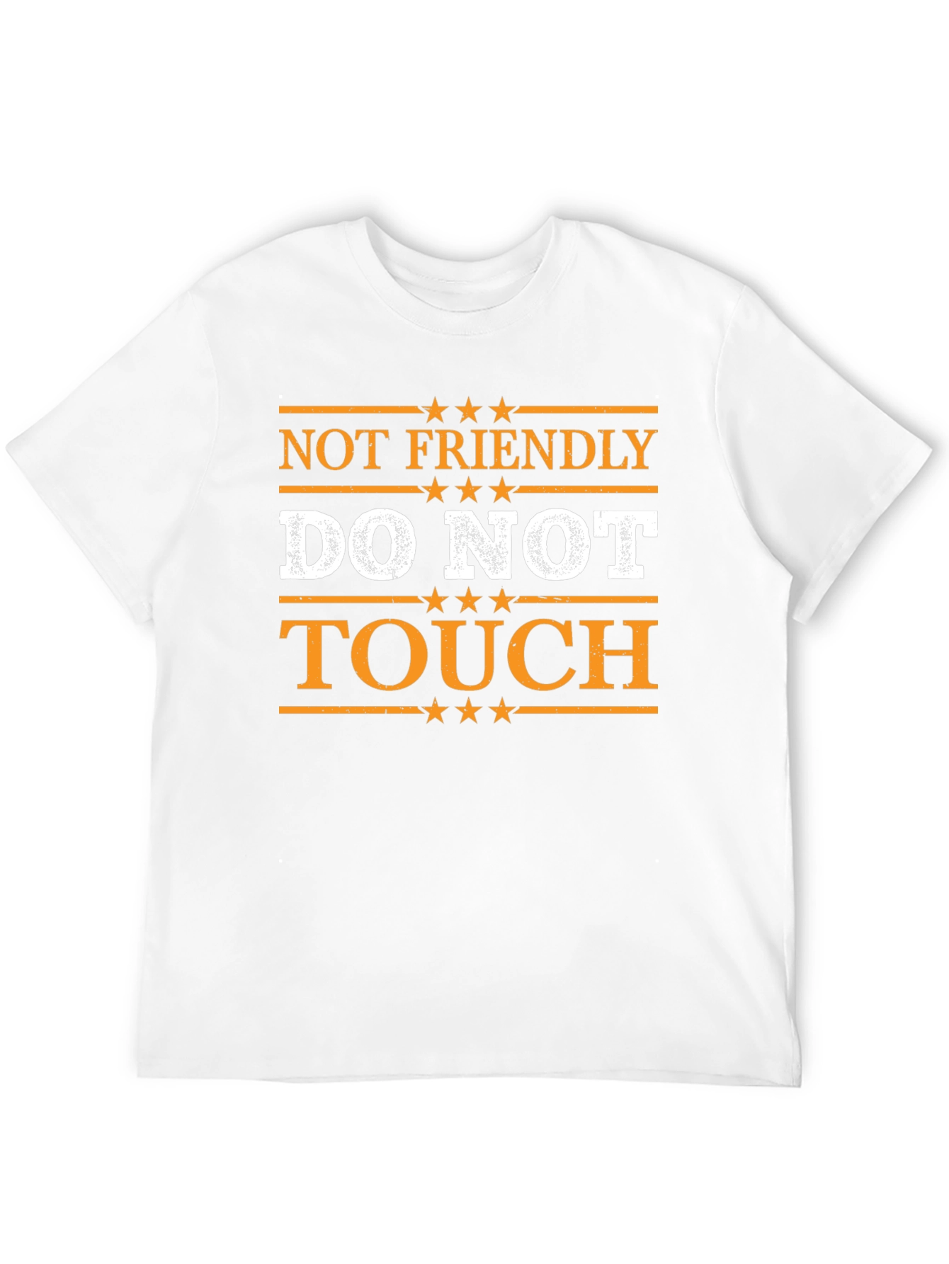 Black Not Friendly Do Not Touch Graphic T-Shirt view 12