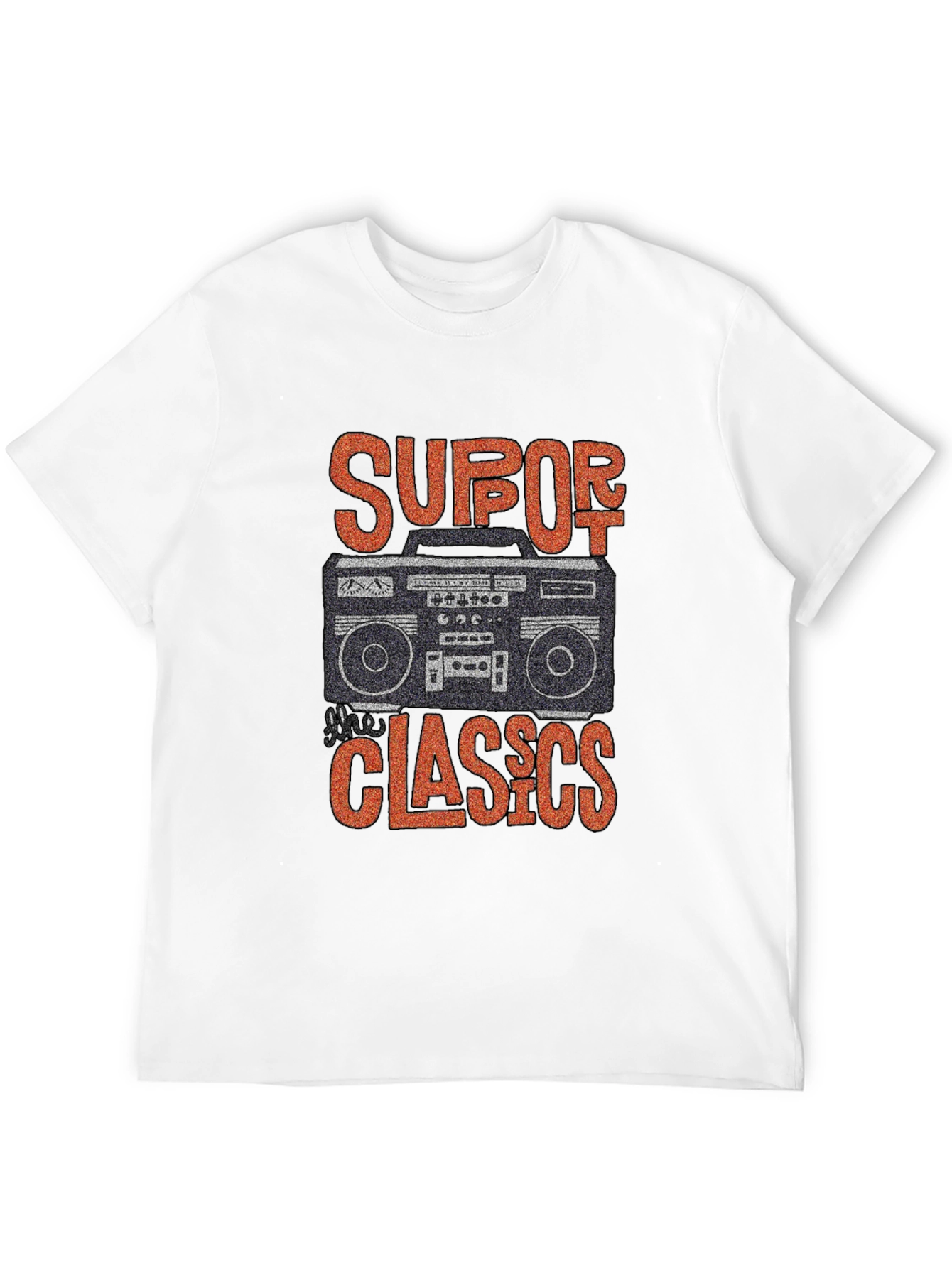 Black Retro Boombox Graphic T-Shirt - Classic Music Lover Tee view 12