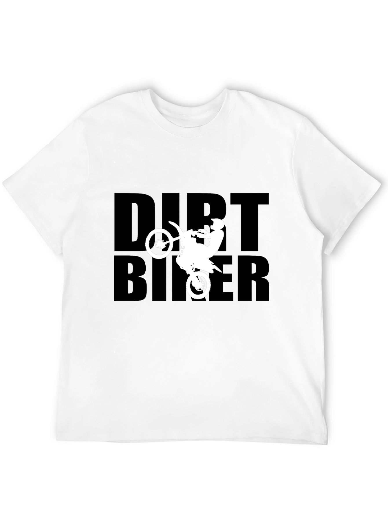 Black Dirt Biker Graphic Tee - Black Cotton T-Shirt view 12