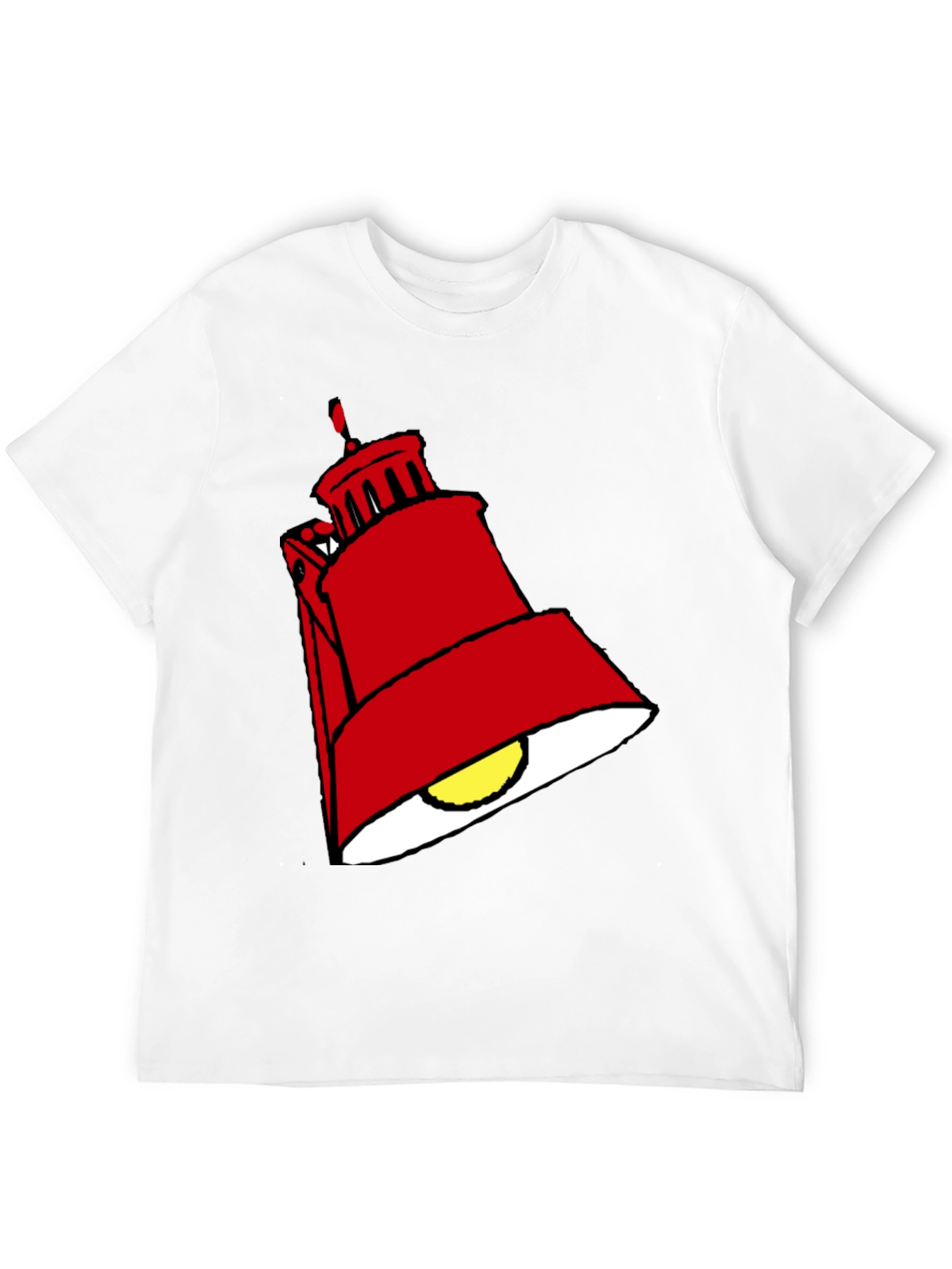 Black Red Lamp Graphic Black T-Shirt view 12