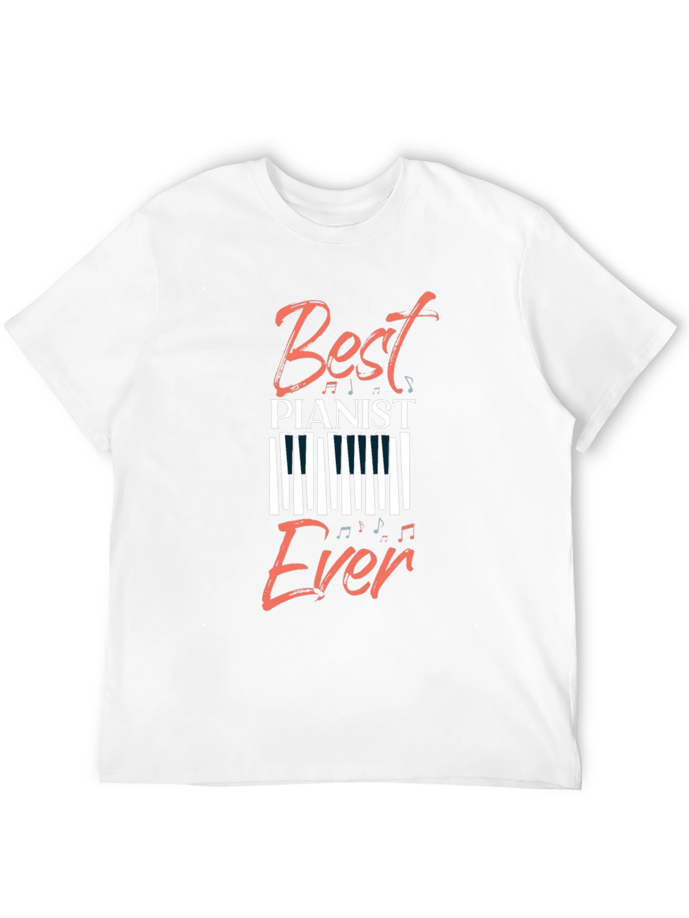 Black Best Pianist Ever Graphic Tee - Music Lover T-Shirt view 12
