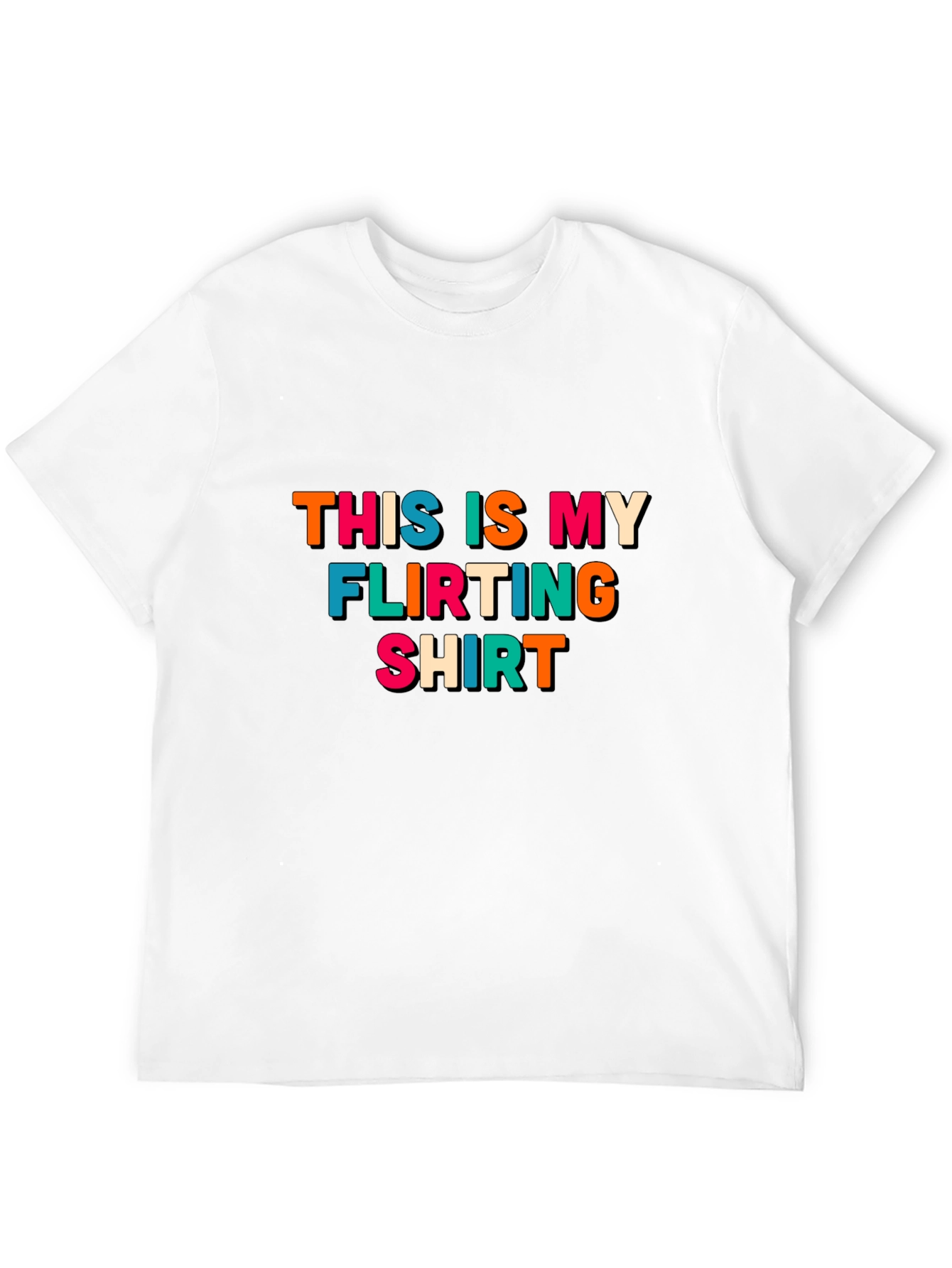Black Flirting Shirt - Bold Statement Tee view 12