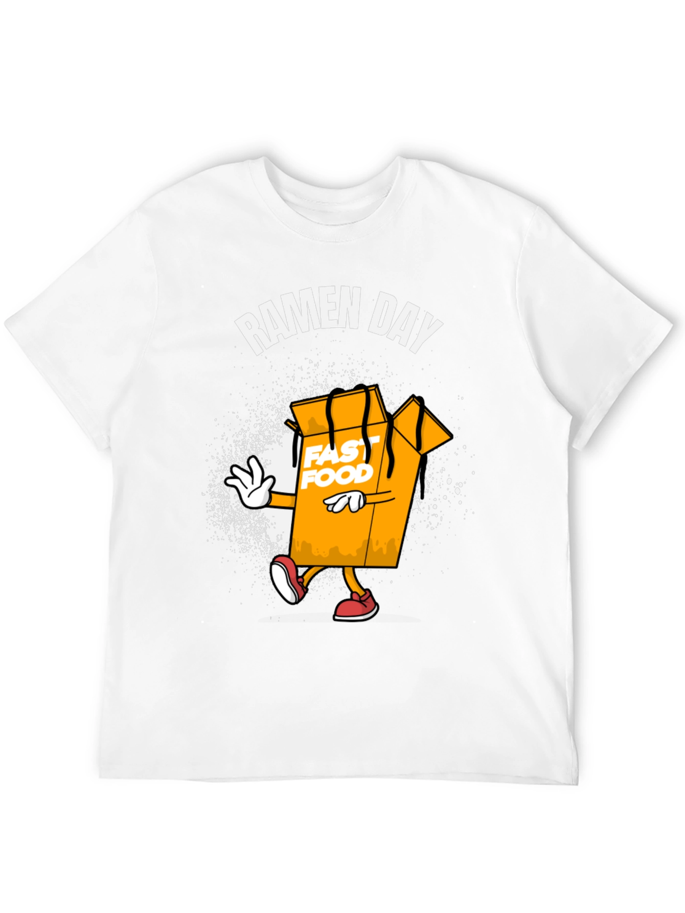 Black Ramen Day Fast Food Box T-Shirt - Funny Graphic Tee view 12