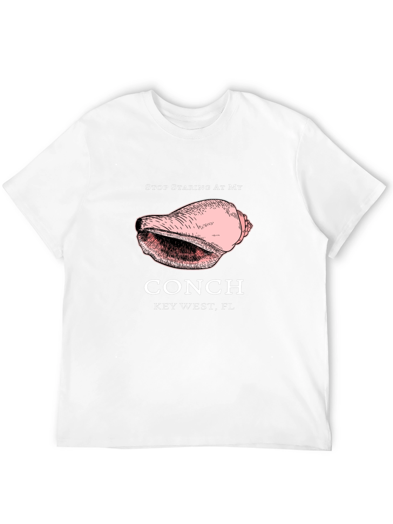 Stop Staring At My Conch Black T-Shirt - 12