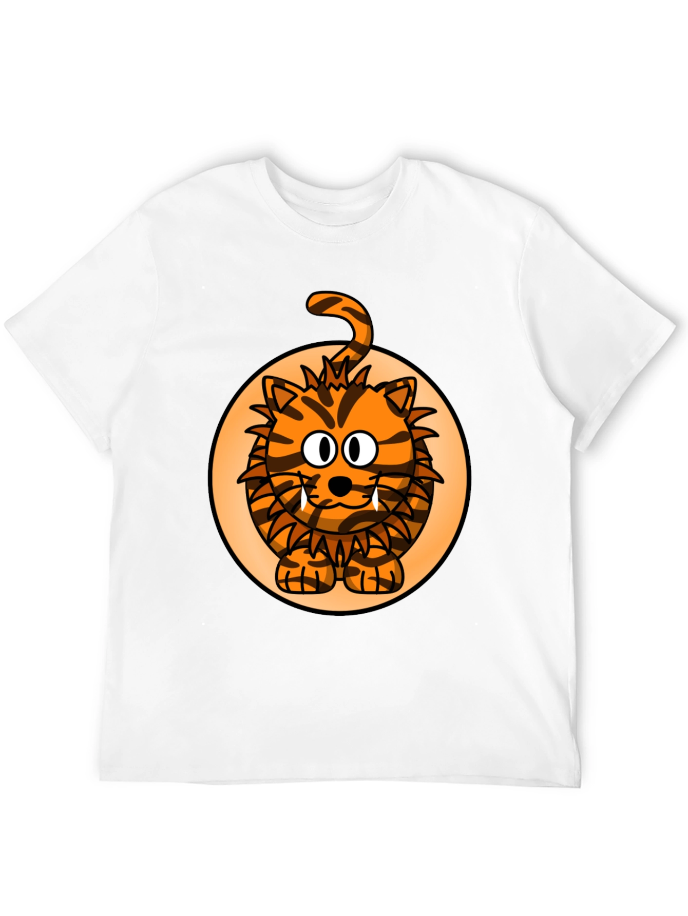 Black Cartoon Tiger Graphic Tee - Fun Animal Print Shirt view 12