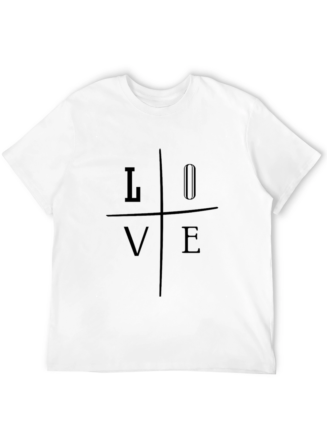 Black LOVE Graphic Print Black T-Shirt view 12