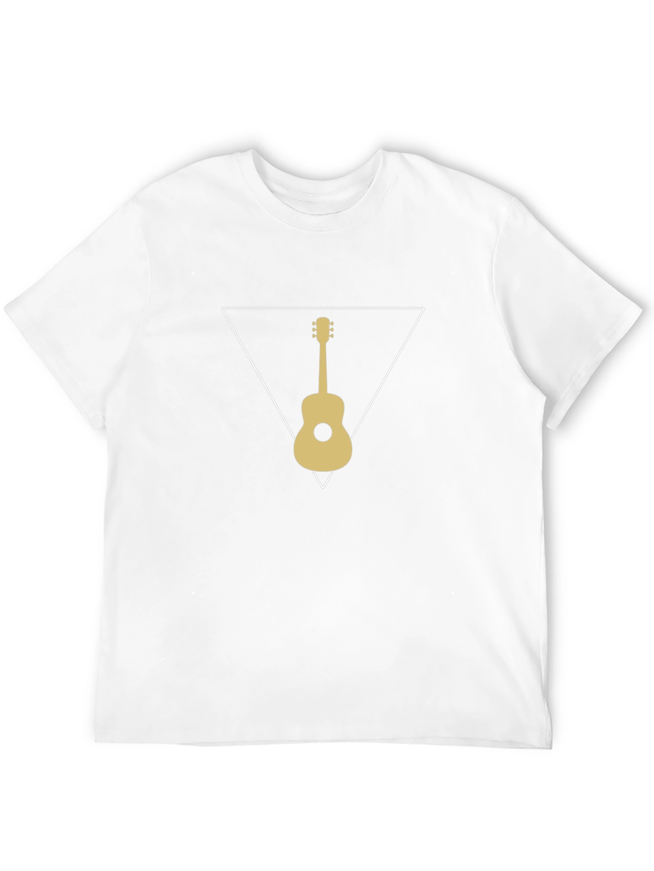 Black Guitar Triangle Graphic T-Shirt - Black view 12