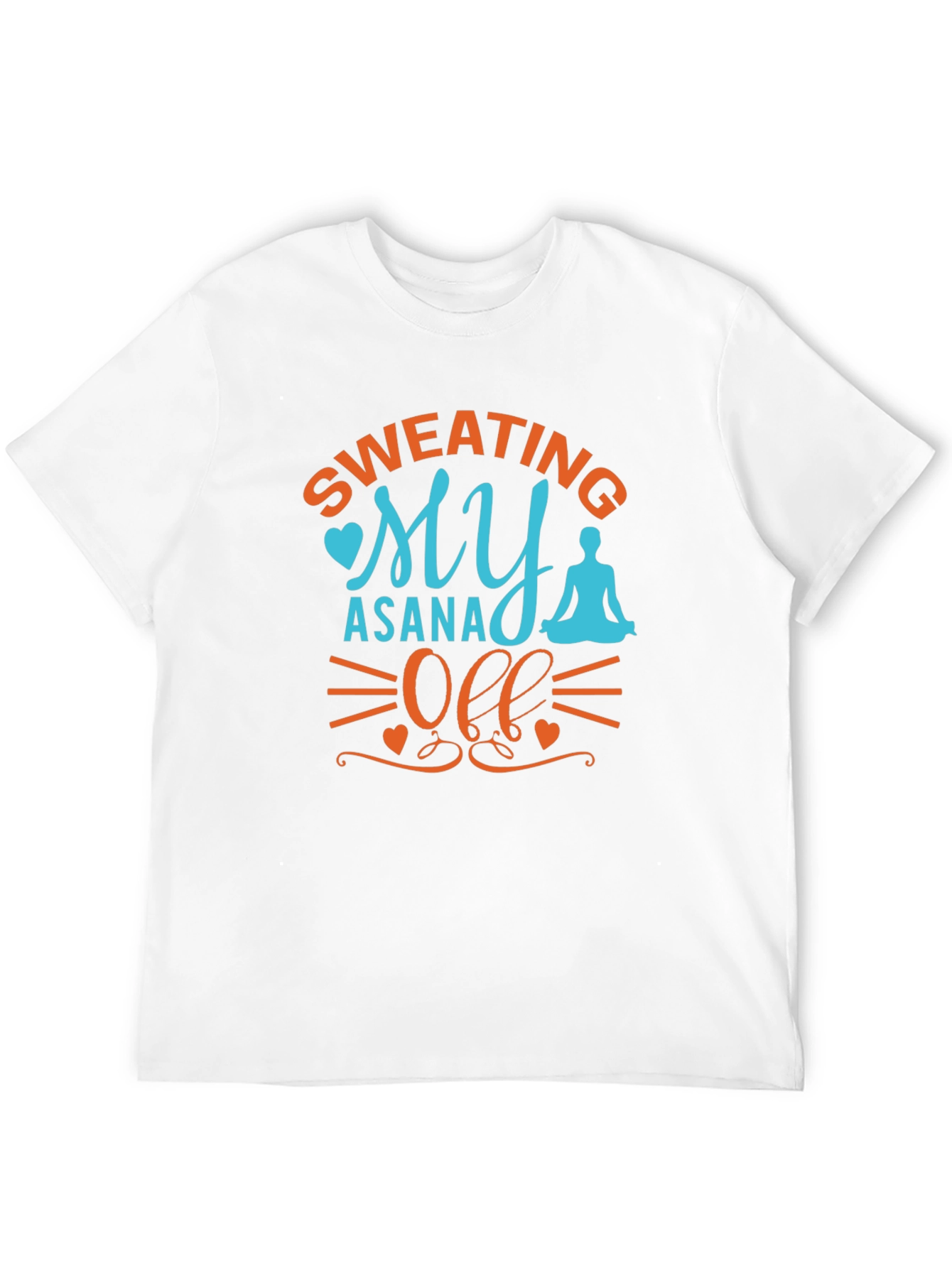 Black Yoga Asana T-Shirt - Sweating My Asana Off view 12