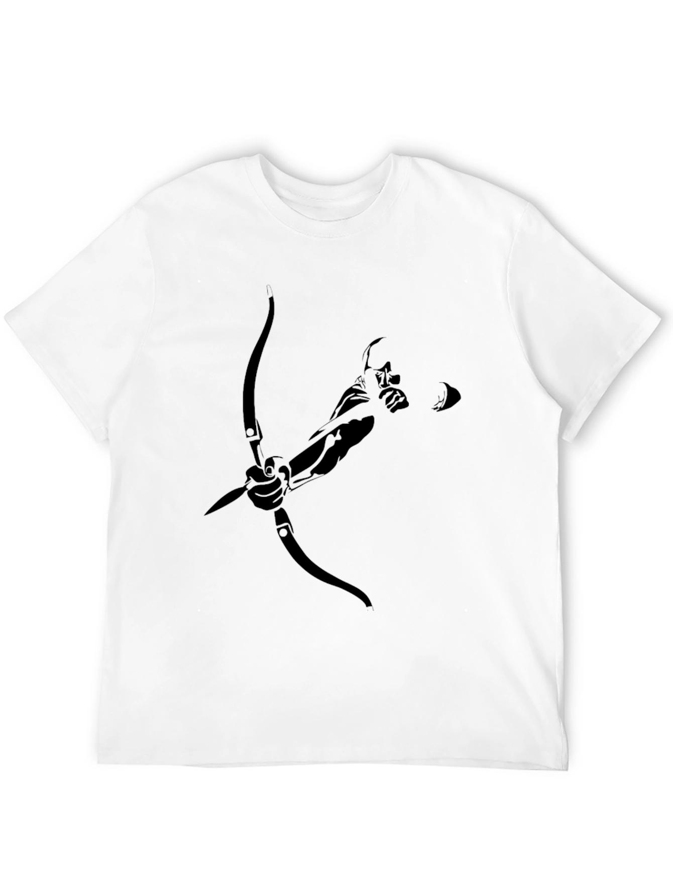 Black Archer Graphic Tee - Black Cotton T-Shirt view 12