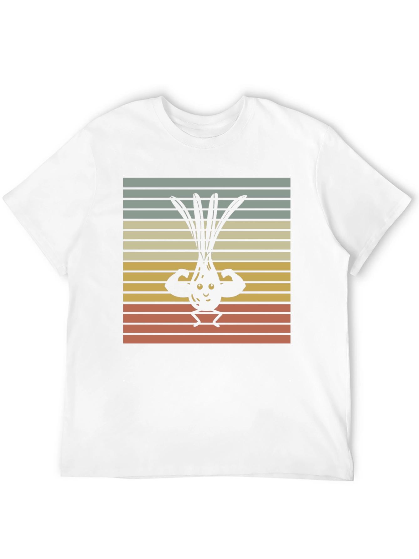 Black Funny Buff Onion T-Shirt - Retro Vegetable Gym Tee view 12