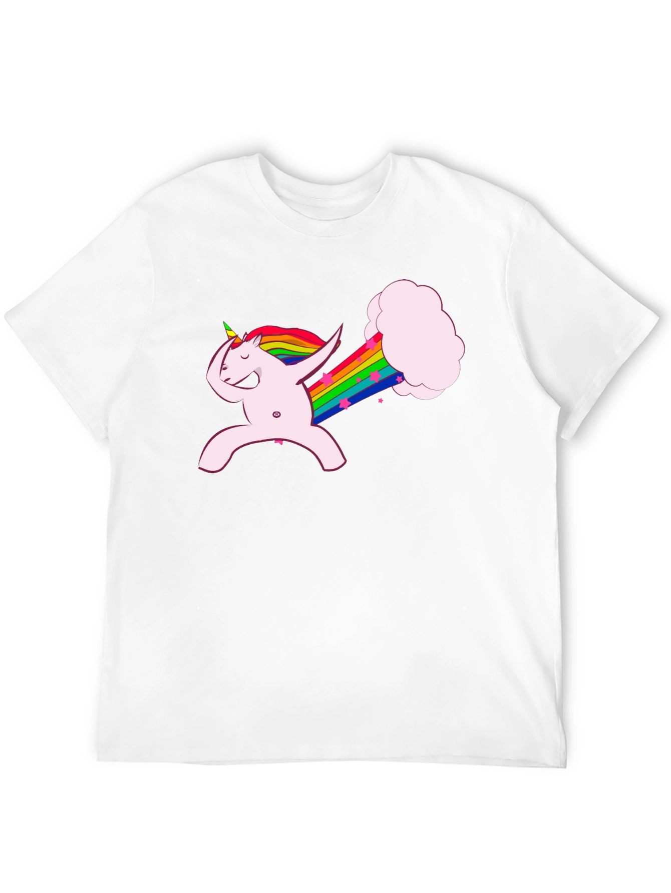 Black Dabbing Unicorn Rainbow Fart Black T-Shirt view 12