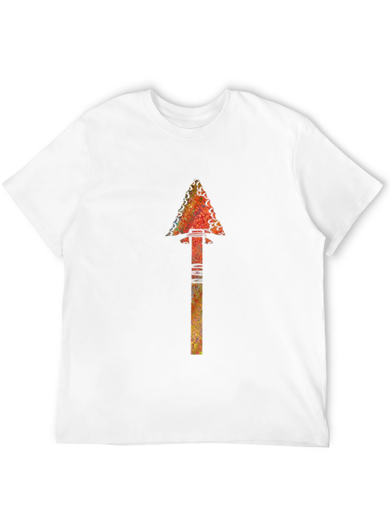 Black Tribal Arrowhead Graphic Tee - Stylish Men's Black T-Shirt view 12