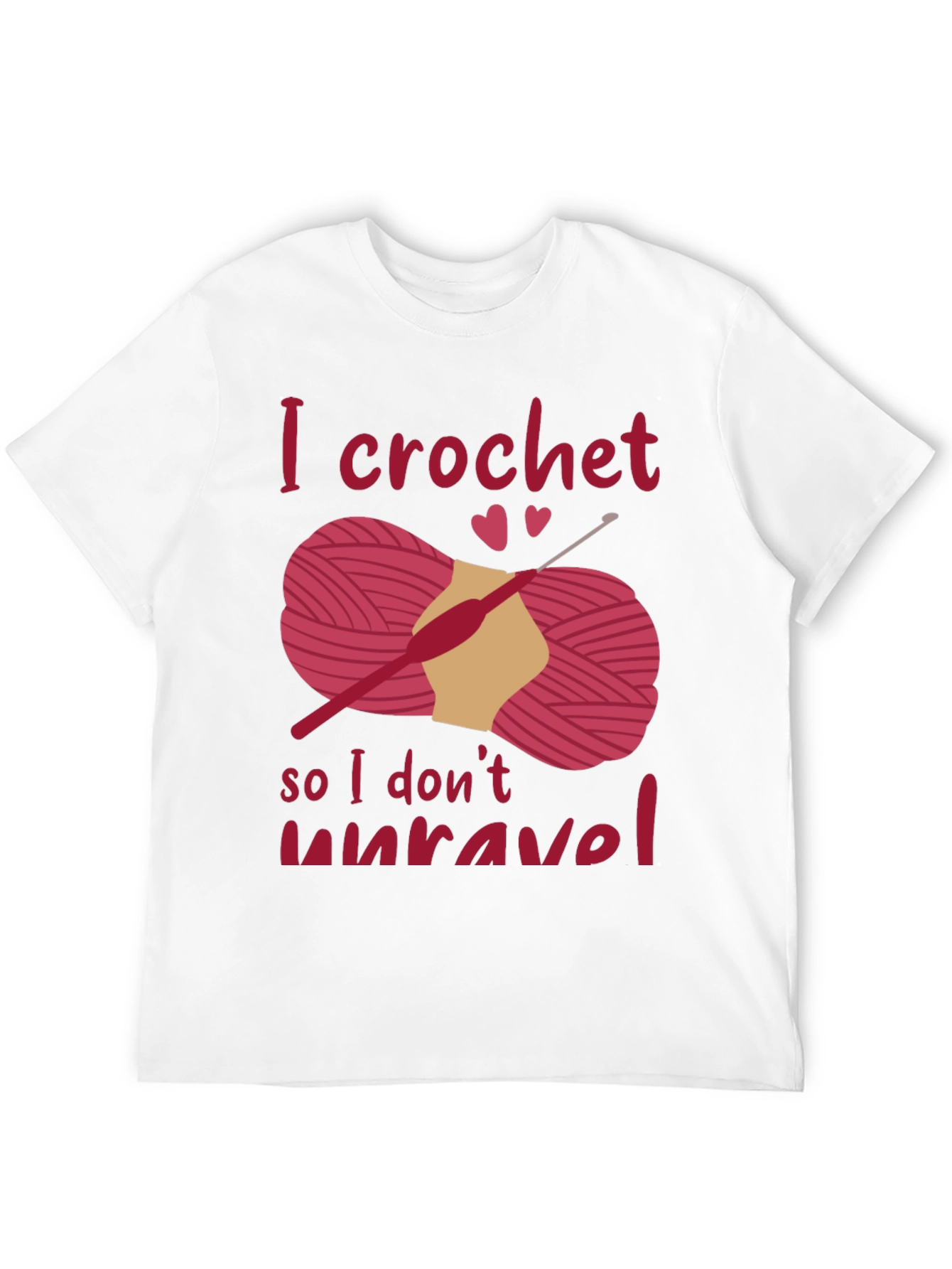 Black I Crochet So I Don't Unravel T-Shirt view 12