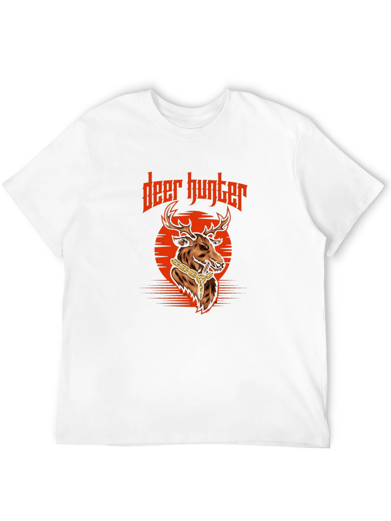 Black Deer Hunter Graphic Tee - Cool Animal Design Shirt view 12