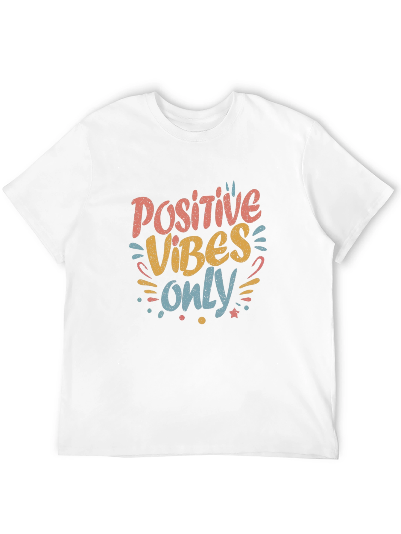 Black Positive Vibes Only Graphic Tee - Black view 12