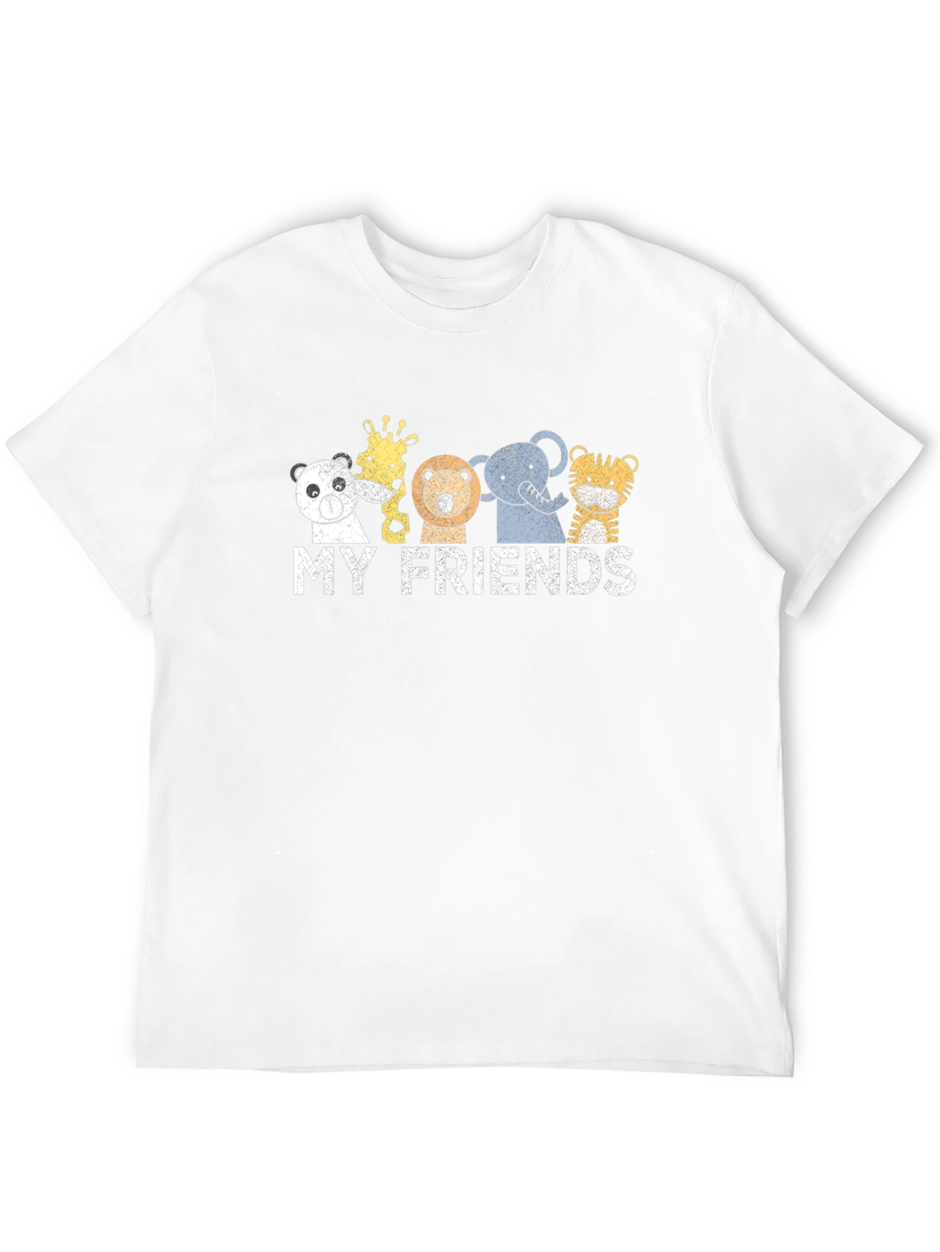 Black Cute Animal Friends Graphic T-Shirt view 12