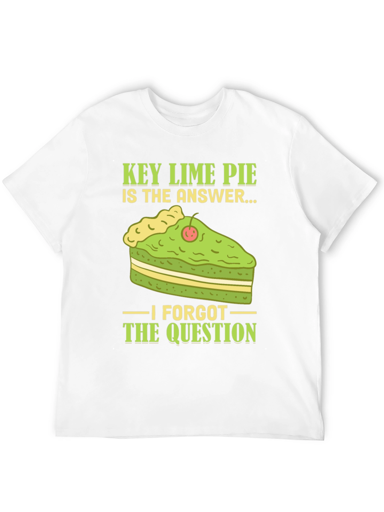 Black Key Lime Pie Answer T-Shirt - Funny Dessert Tee view 12