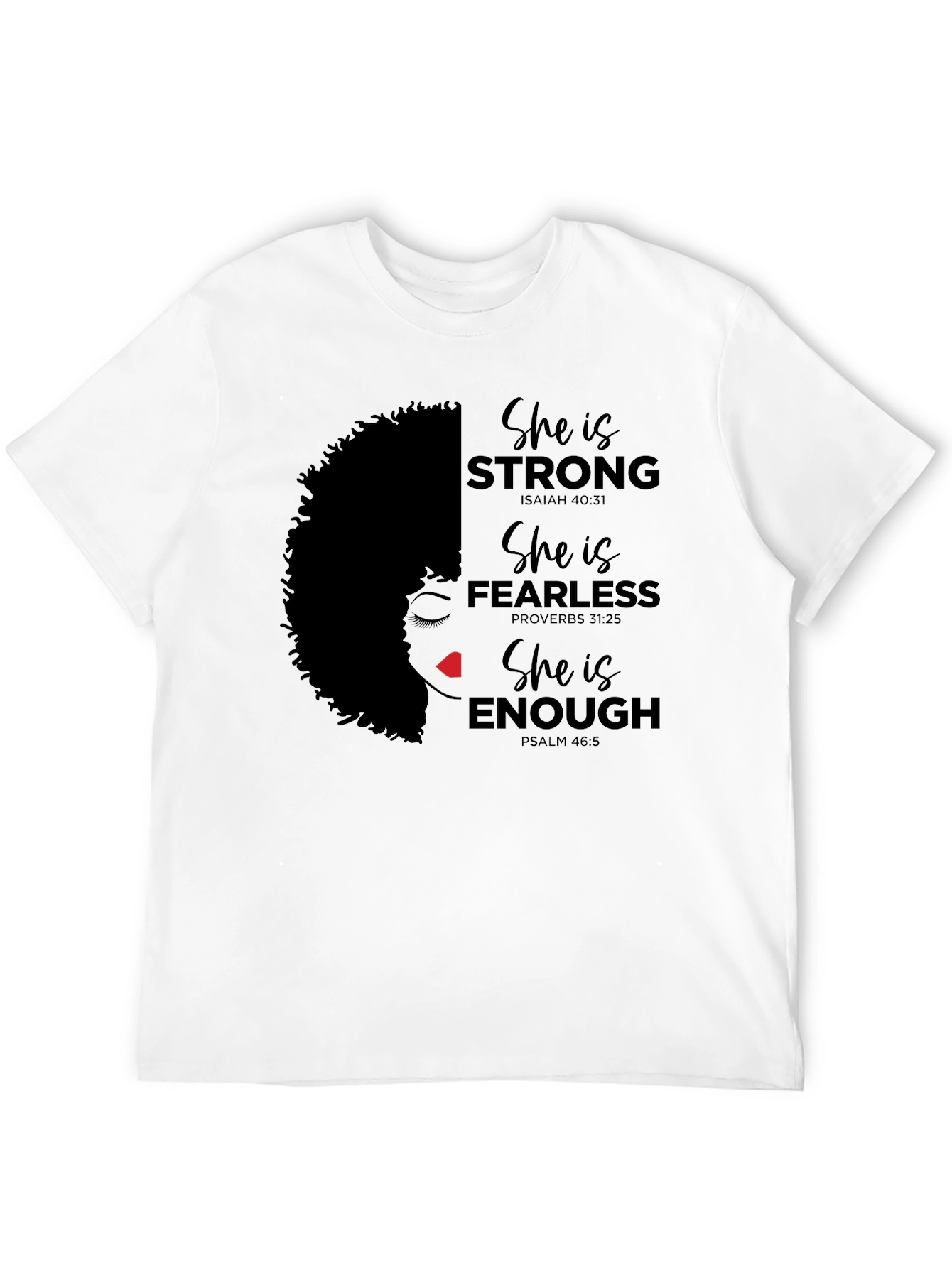 Black Empowered Woman T-Shirt: Strong, Fearless, Enough view 12