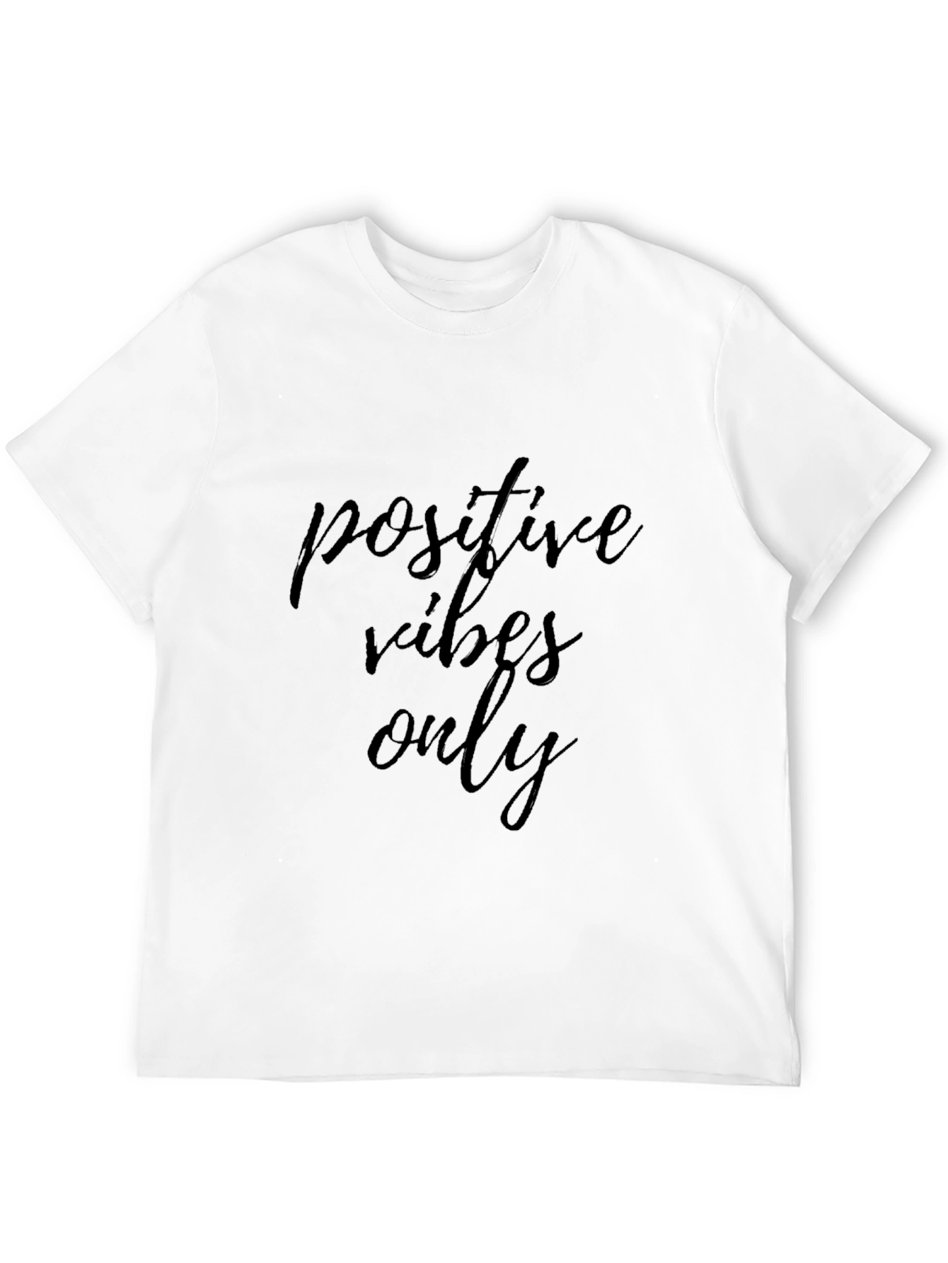Black Positive Vibes Only Black T-Shirt view 12