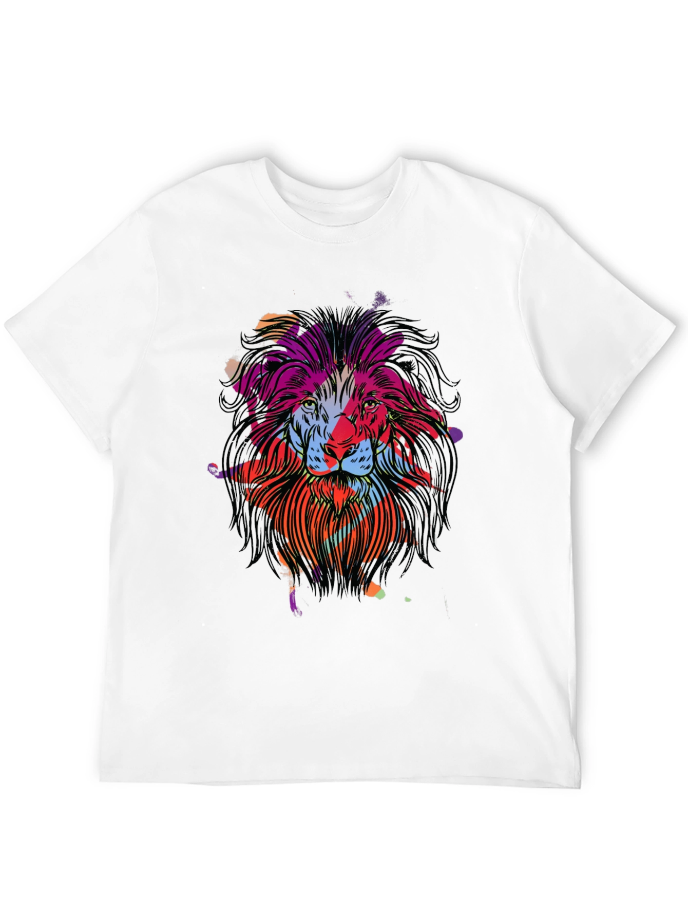 Black Lion Graphic Black T-Shirt view 12