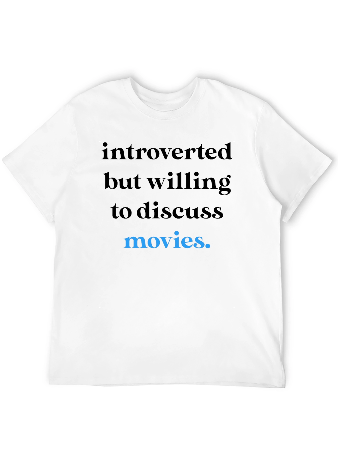 Black Introverted Movie Lover T-Shirt - Black view 12