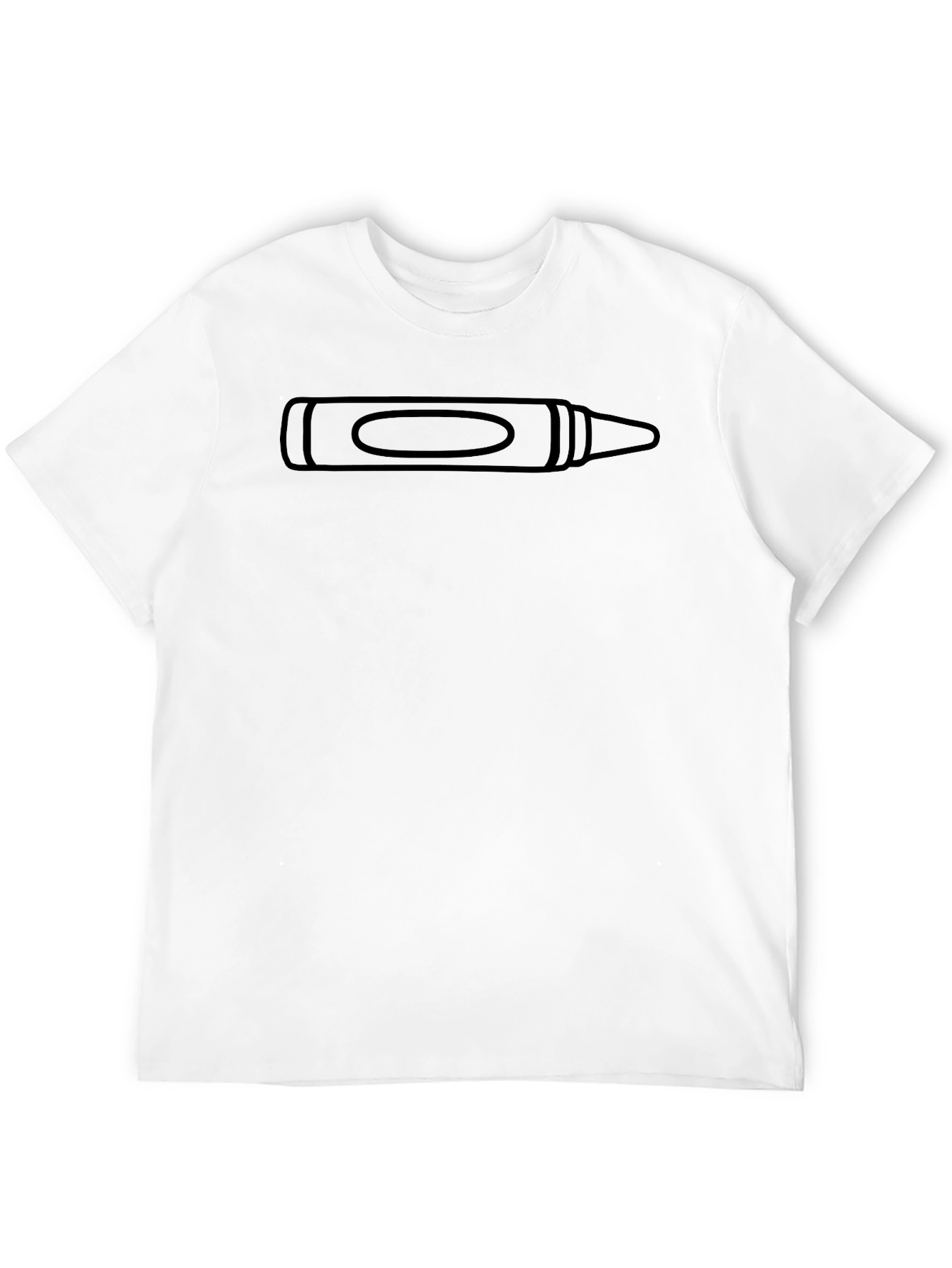 Black Crayon Graphic Tee - Black Cotton T-Shirt view 12