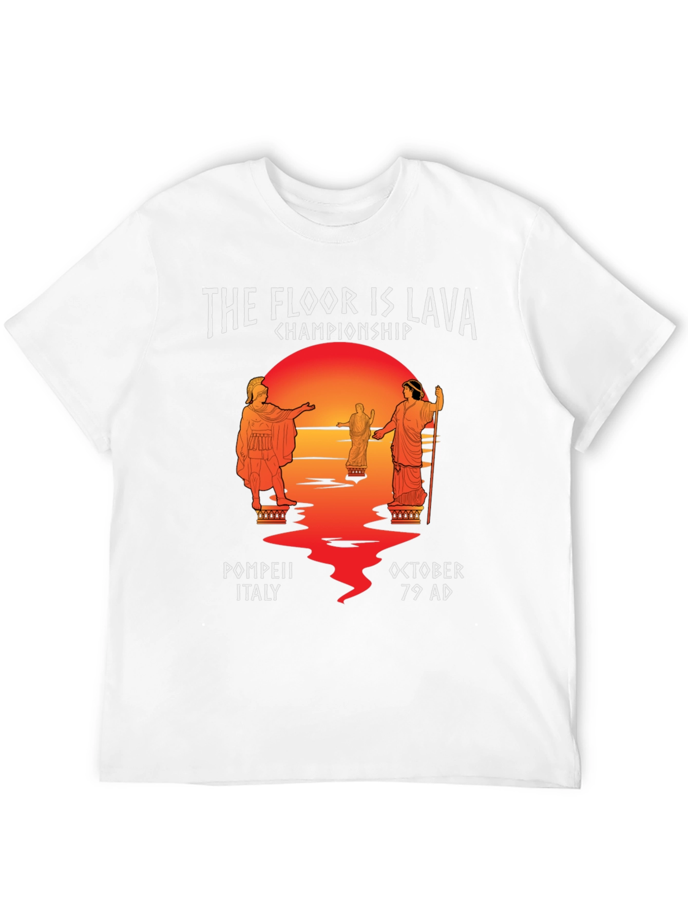 Black The Floor is Lava Championship T-Shirt view 12