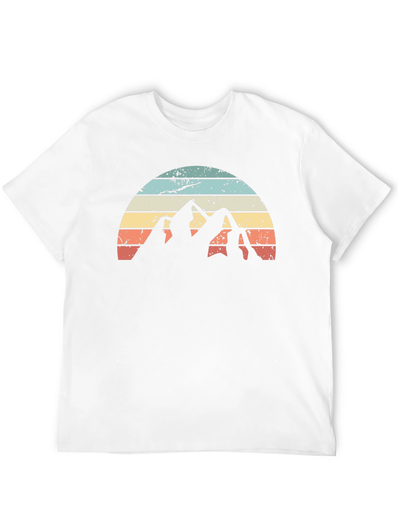 Black Vintage Mountain Sunset Graphic Tee - Black view 12