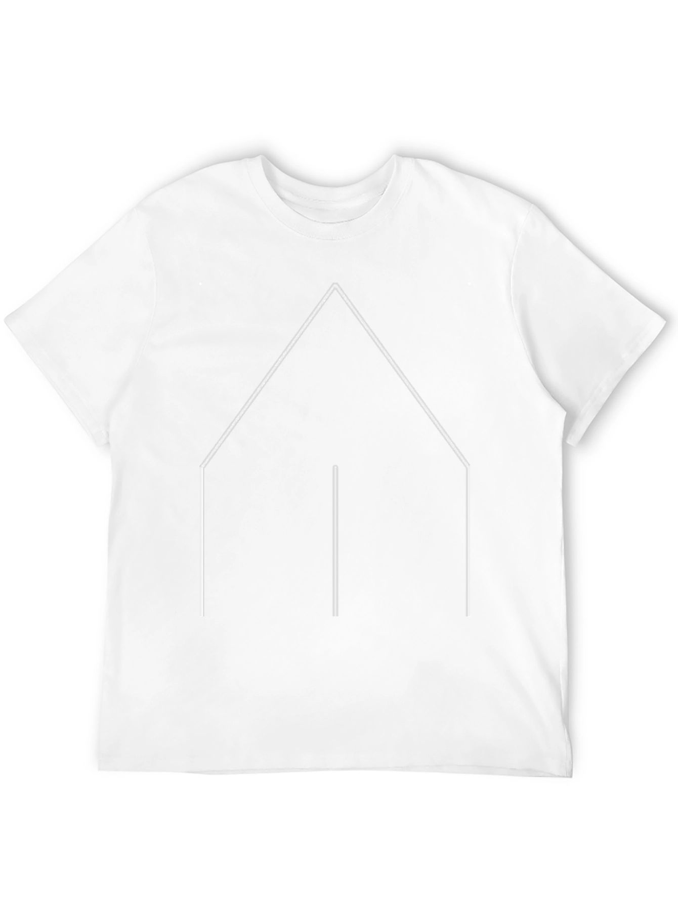 Black Minimalist Geometric House T-Shirt view 12