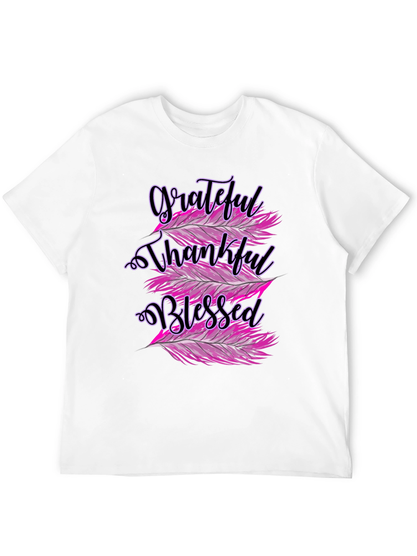 Black Grateful Thankful Blessed Graphic Tee view 12