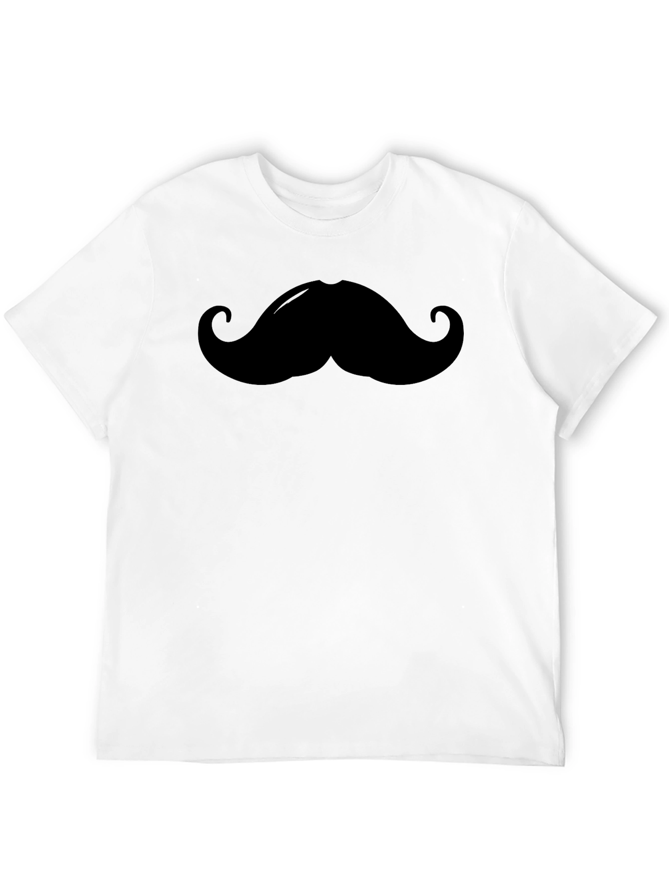 Black Mustache Graphic Tee - Comfy Black T-Shirt view 12