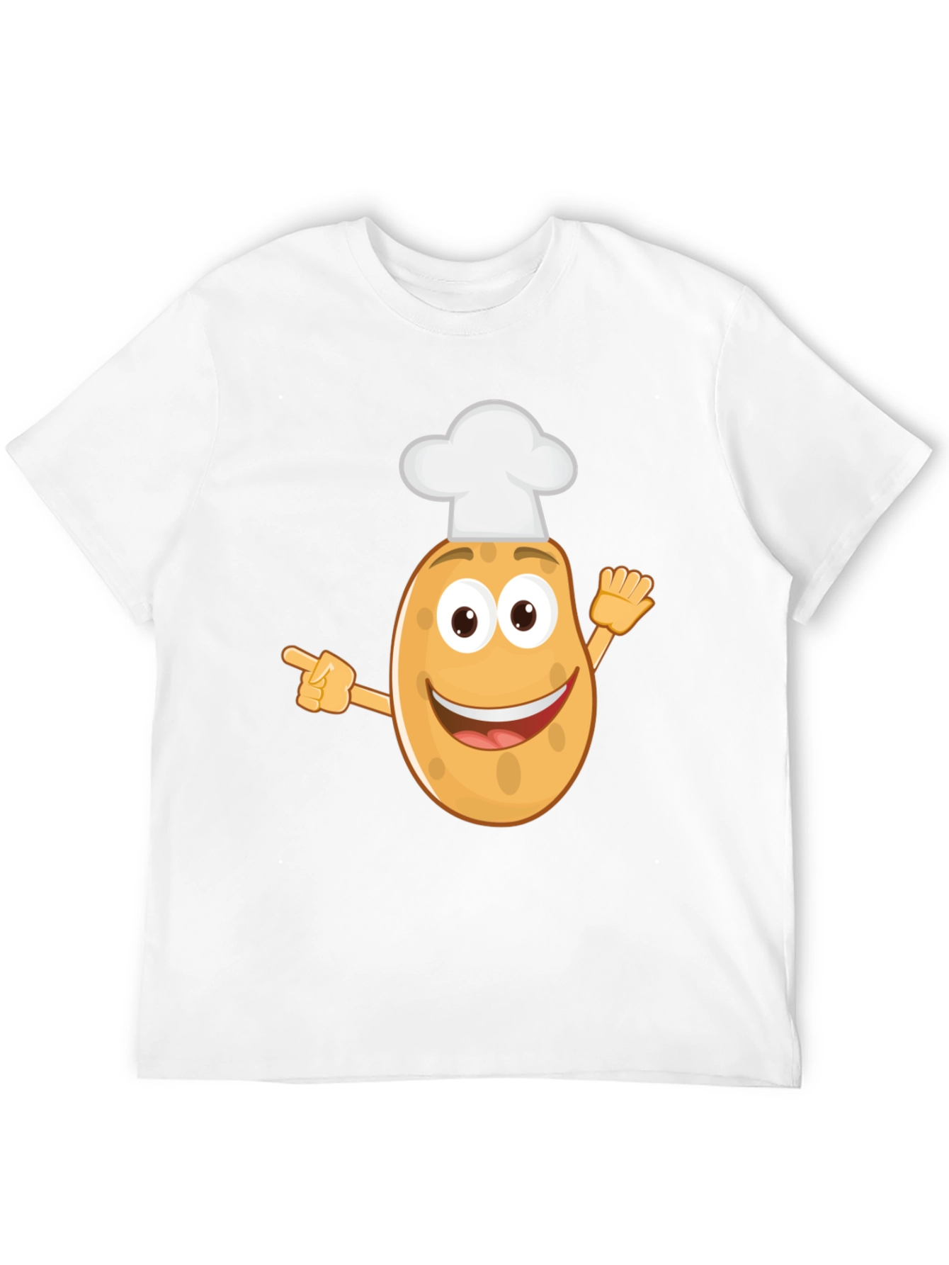 Black Funny Potato Chef T-Shirt view 12