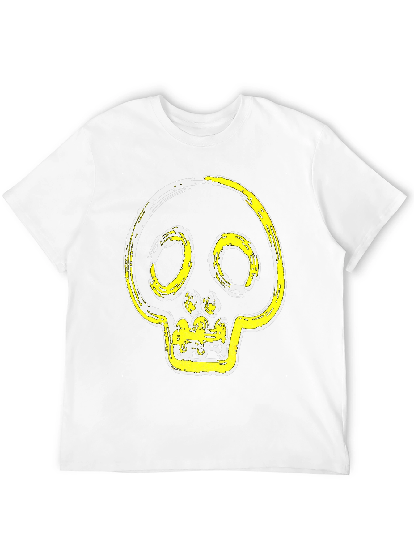 Black Skull Graphic Print T-Shirt - Modern Casual Tee view 12
