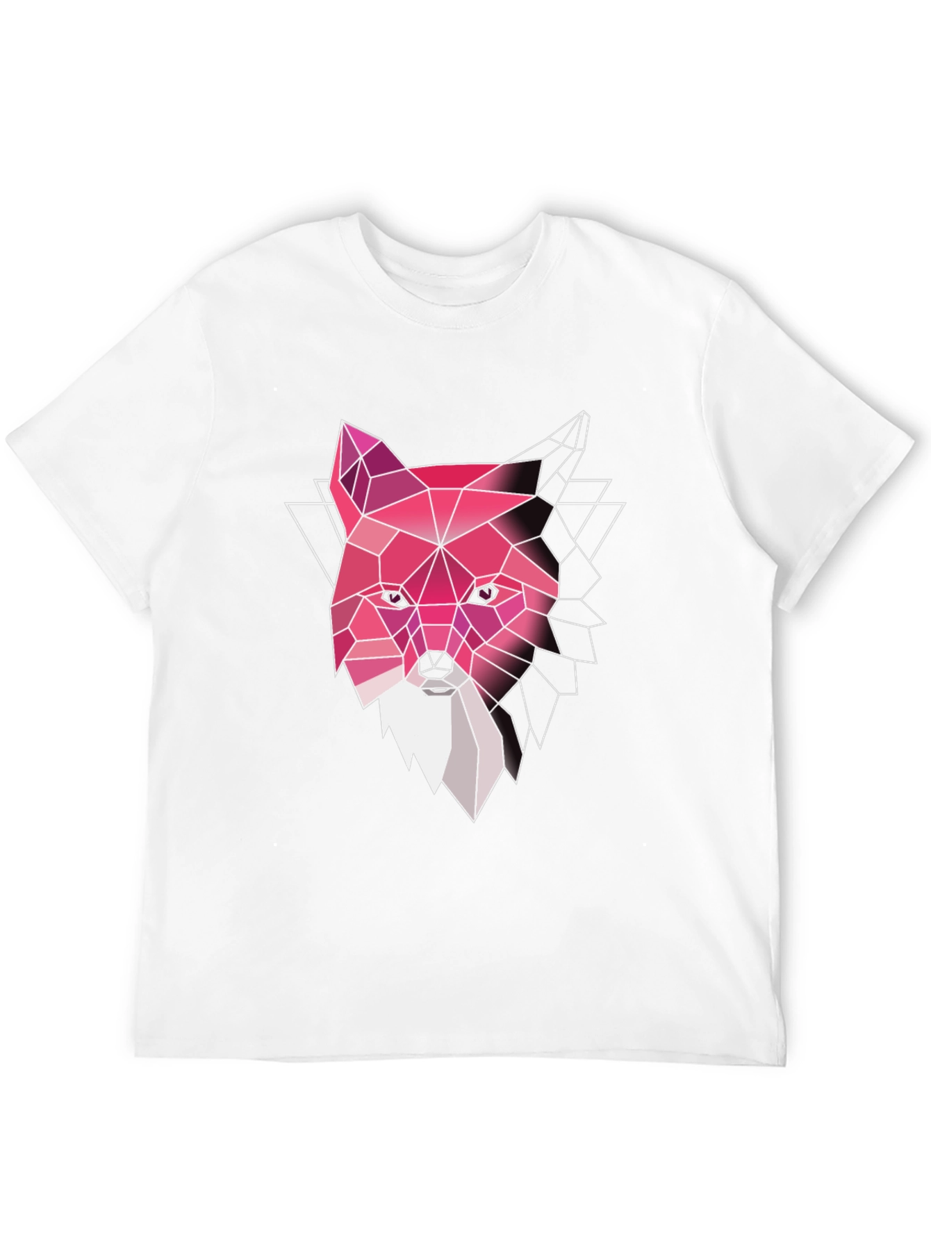 Black Geometric Fox T-Shirt - Modern Graphic Tee view 12