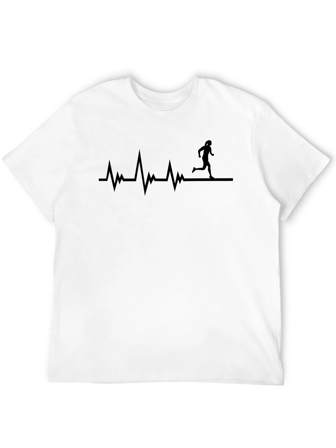 Black Runner's Heartbeat Black T-Shirt view 12