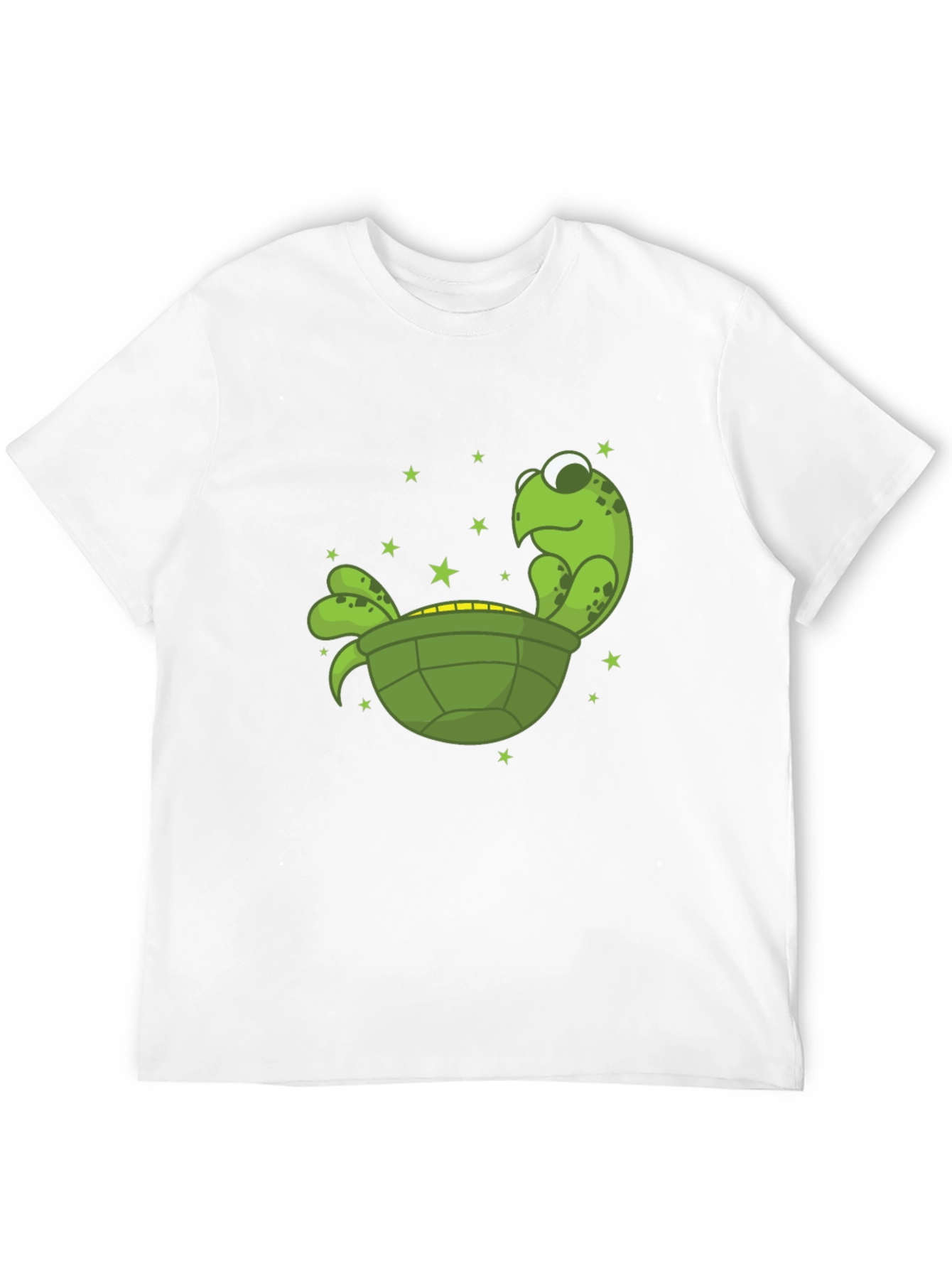 Black Cartoon Turtle Graphic Tee - Unisex Black T-Shirt view 12