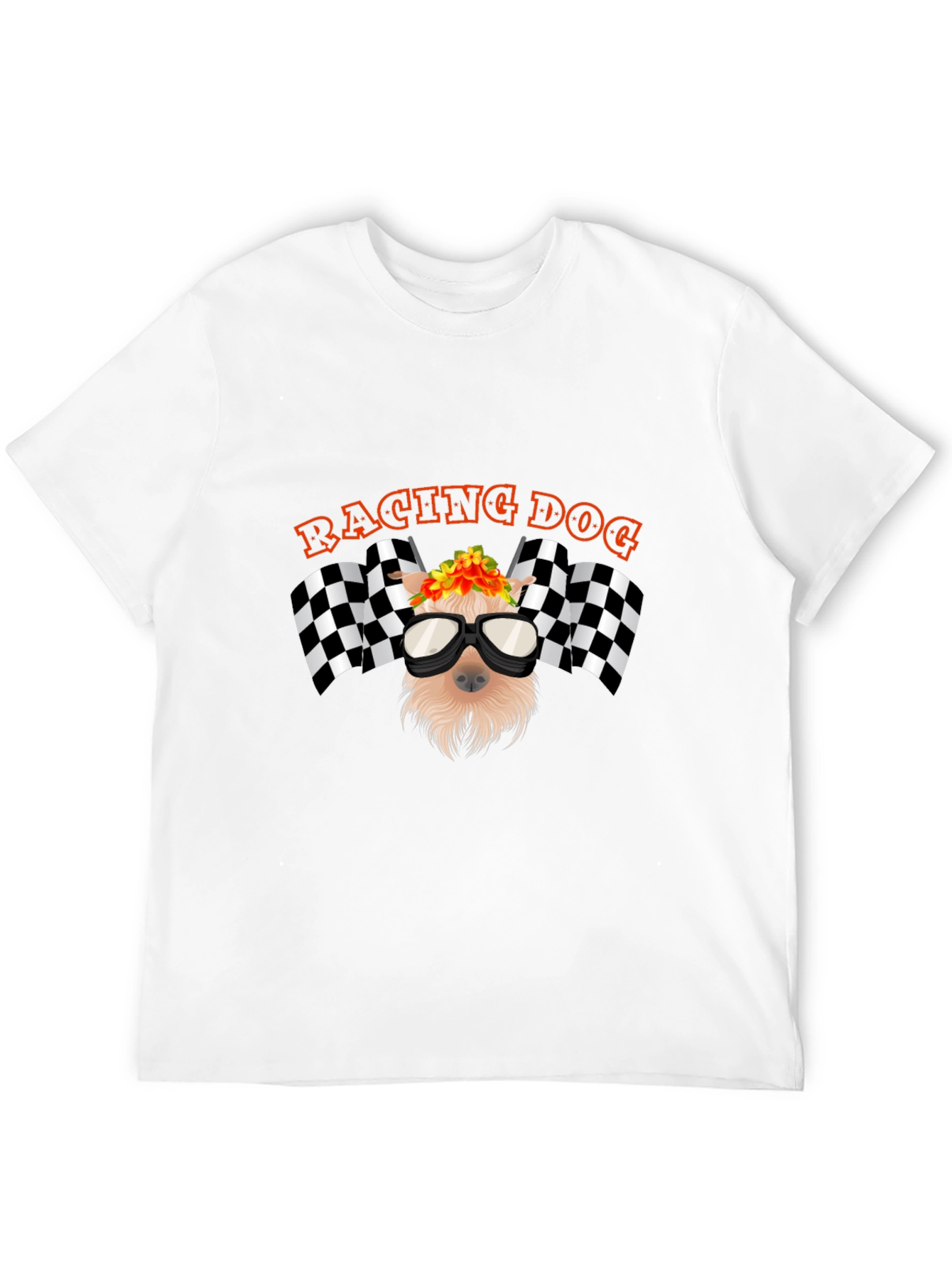 Black Racing Dog Graphic T-Shirt - Black Cotton Tee view 12