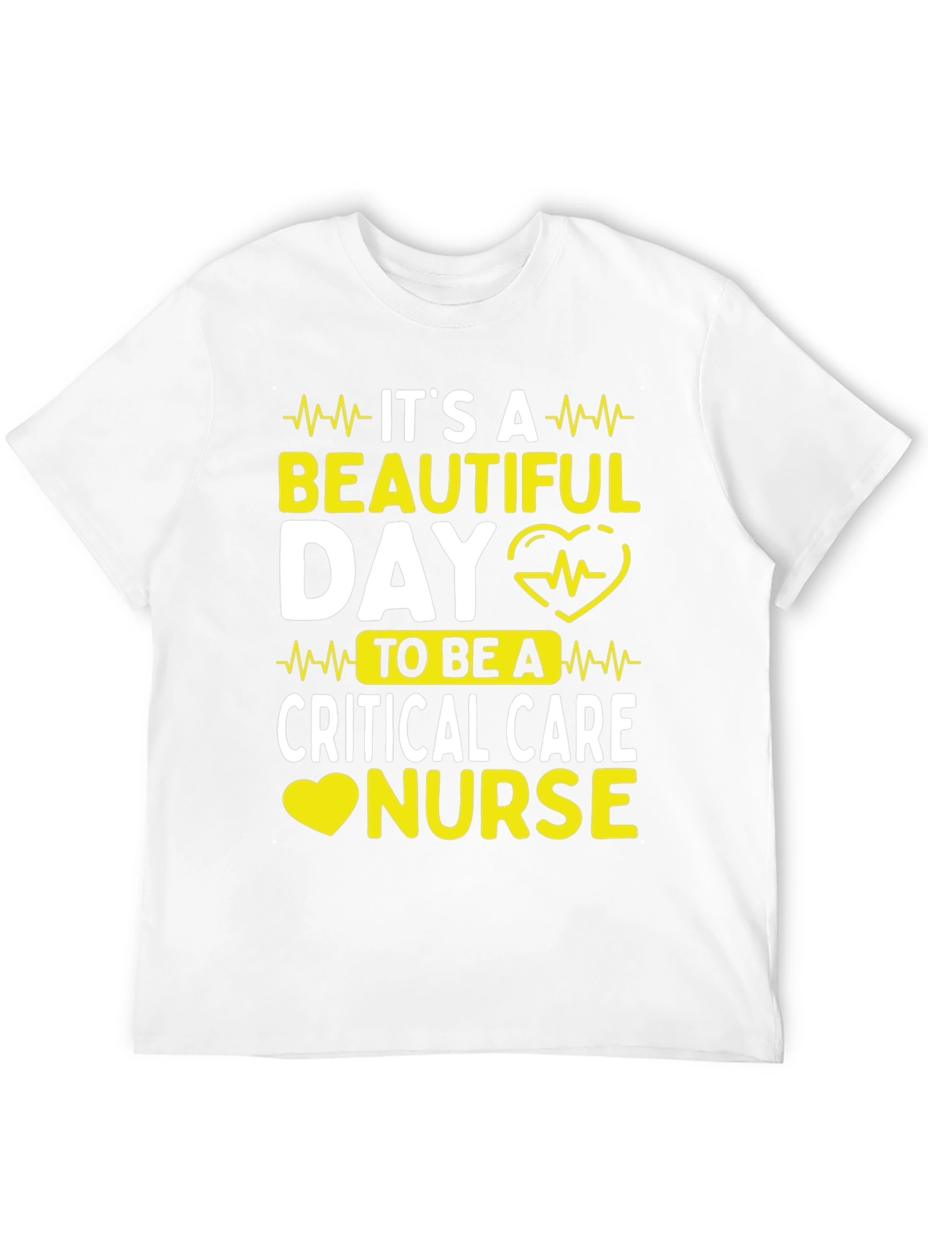 Black Critical Care Nurse T-Shirt - It's A Beautiful Day! view 12