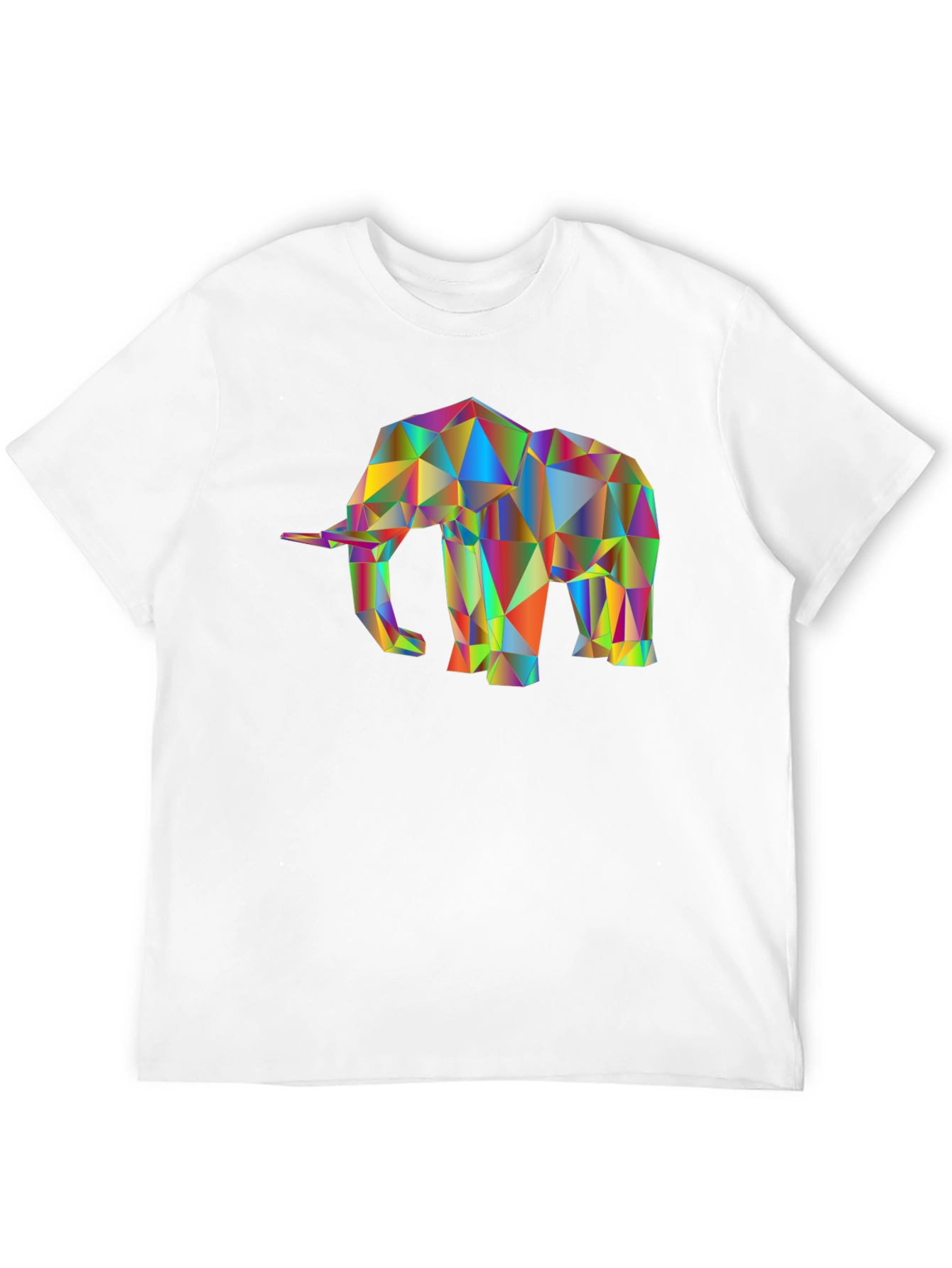 Black Geometric Elephant T-Shirt - Modern Art Tee view 12