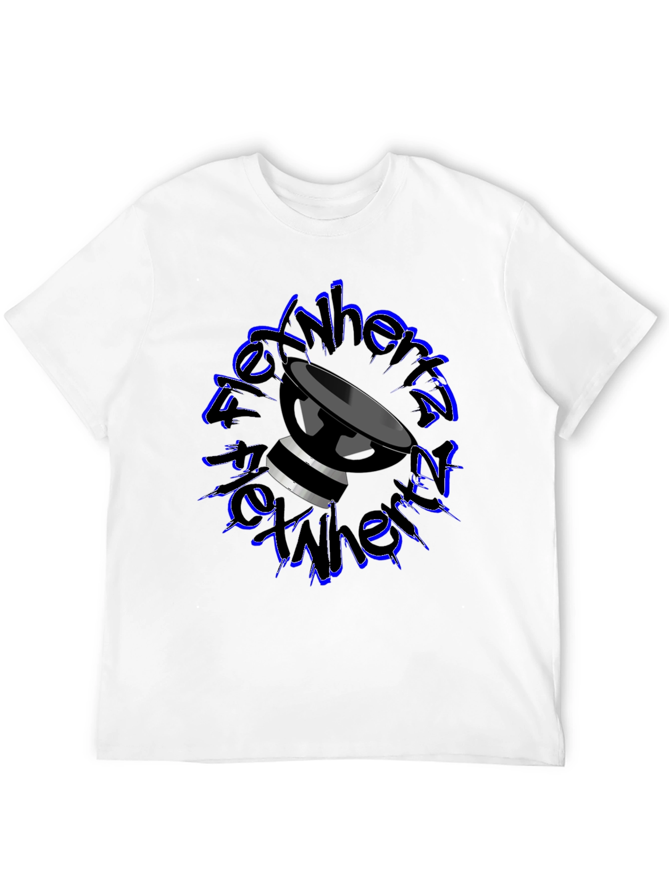 Black Black T-Shirt with Drum Graphic view 12