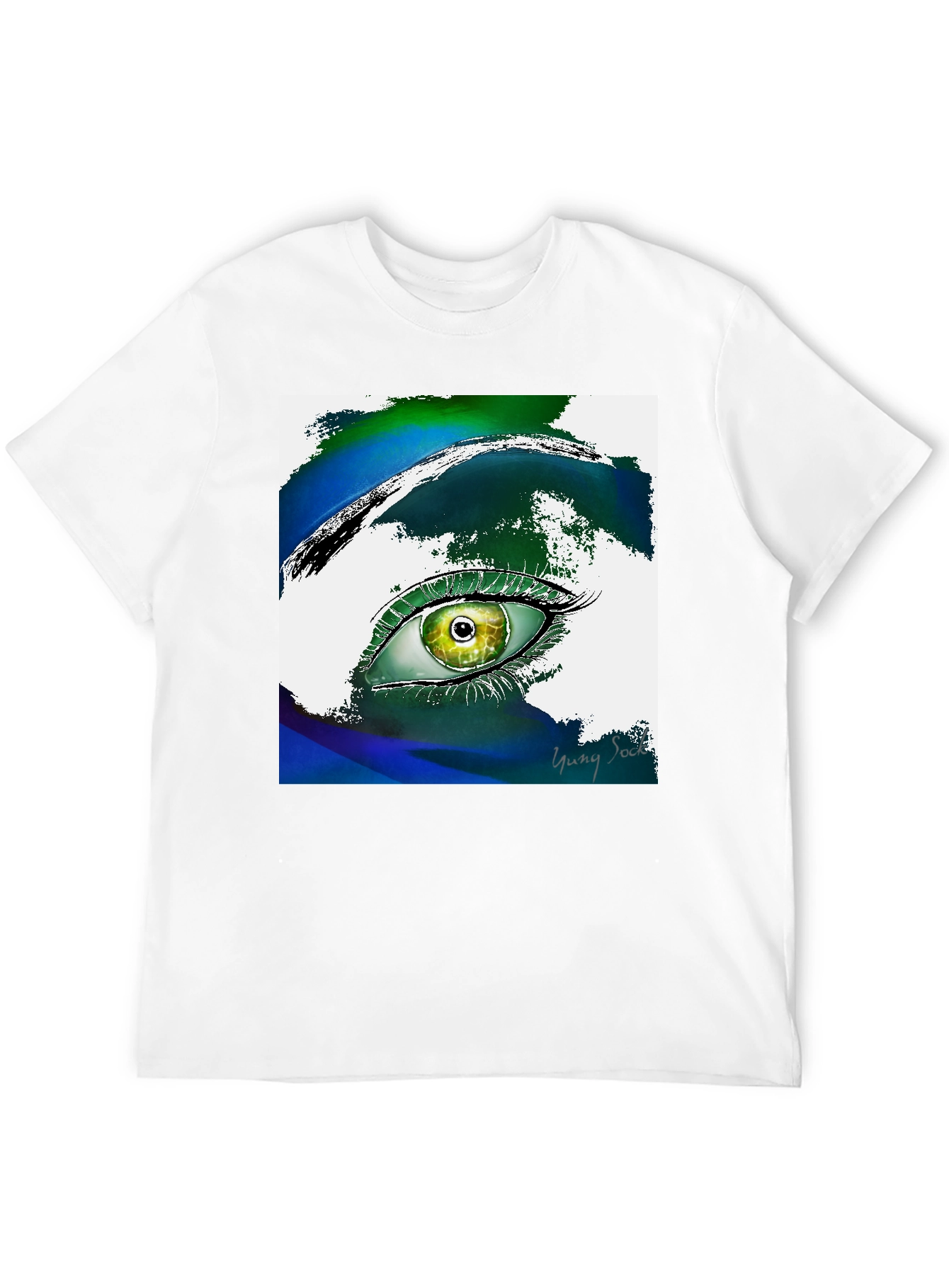 Black Eye Art T-Shirt - Artistic Graphic Tee view 12