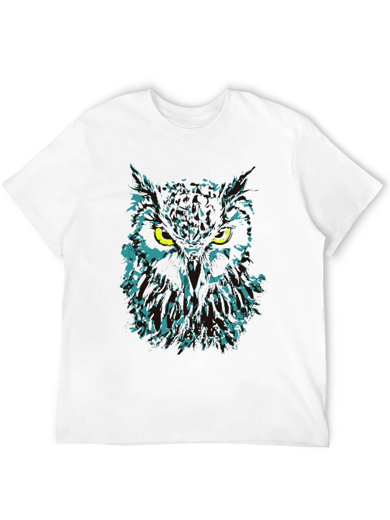 Black Owl Graphic Print Black T-Shirt view 12