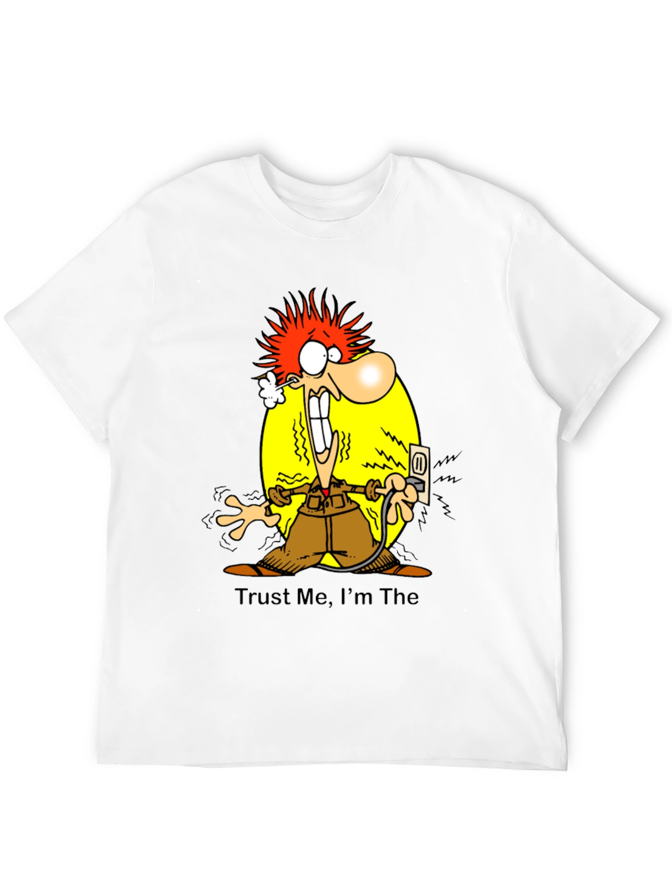 Black Trust Me, I'm The Electrician Funny T-Shirt view 12