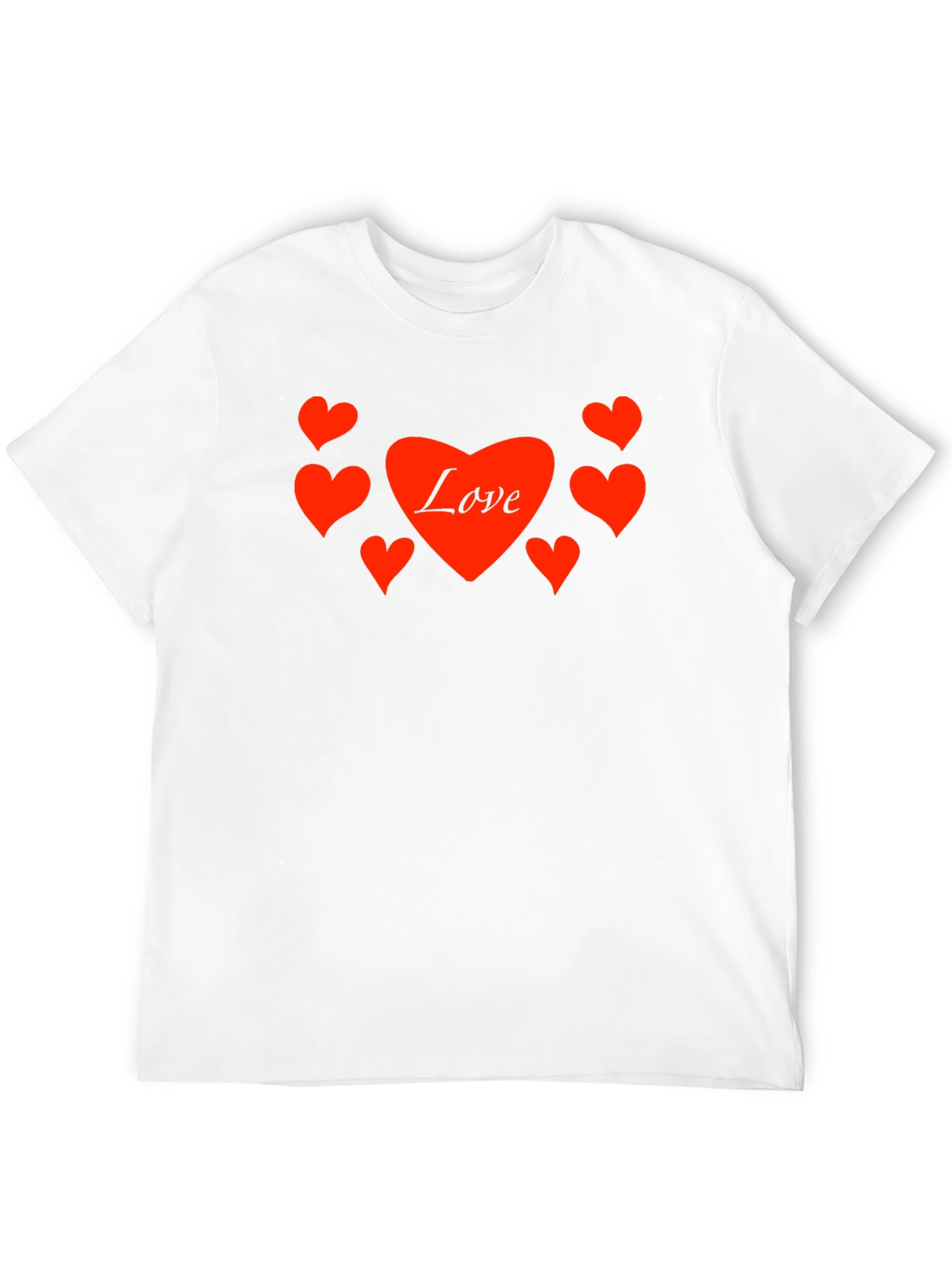Black Love Heart Graphic Black T-Shirt view 12