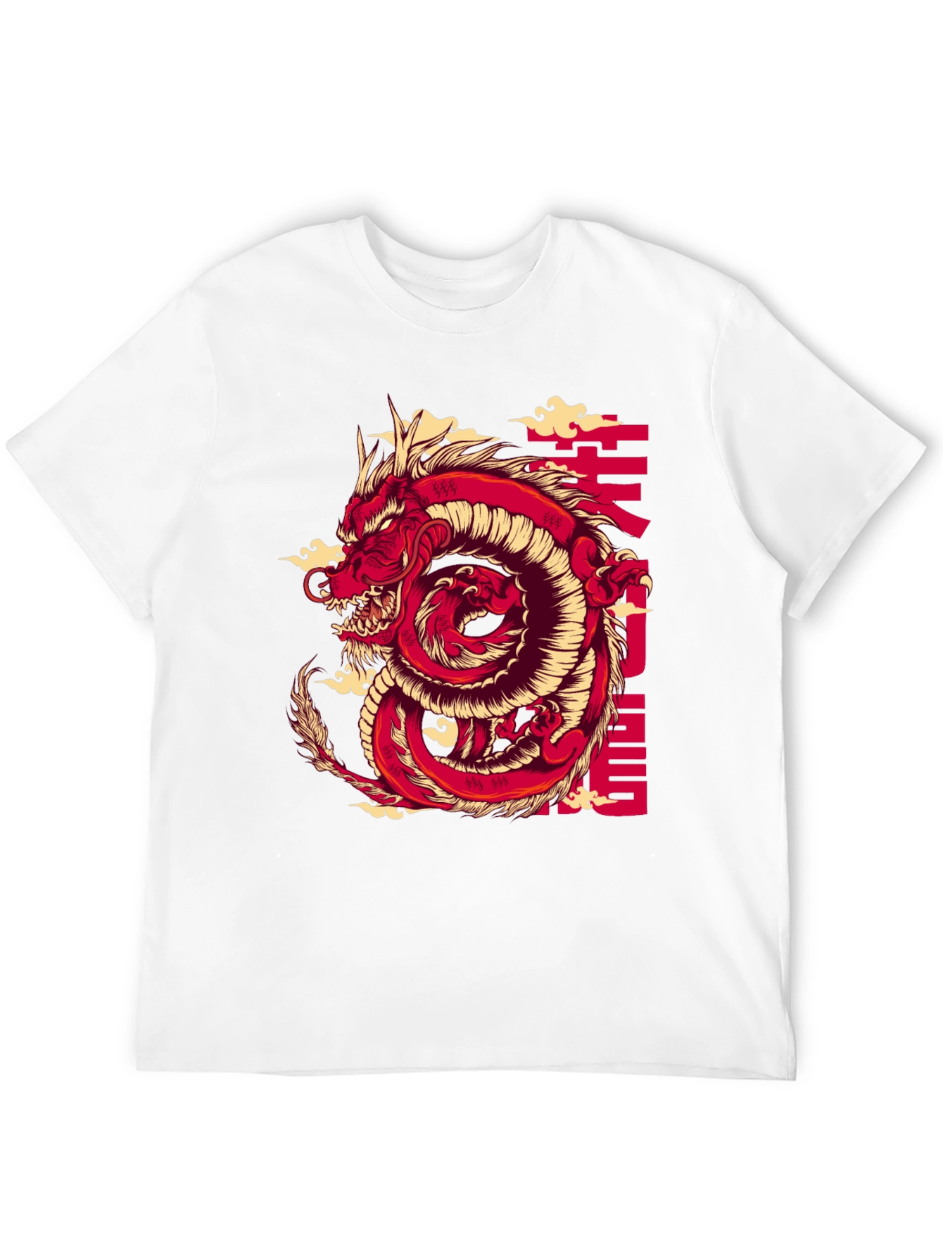 Black Red Dragon Graphic Print Black T-Shirt view 12