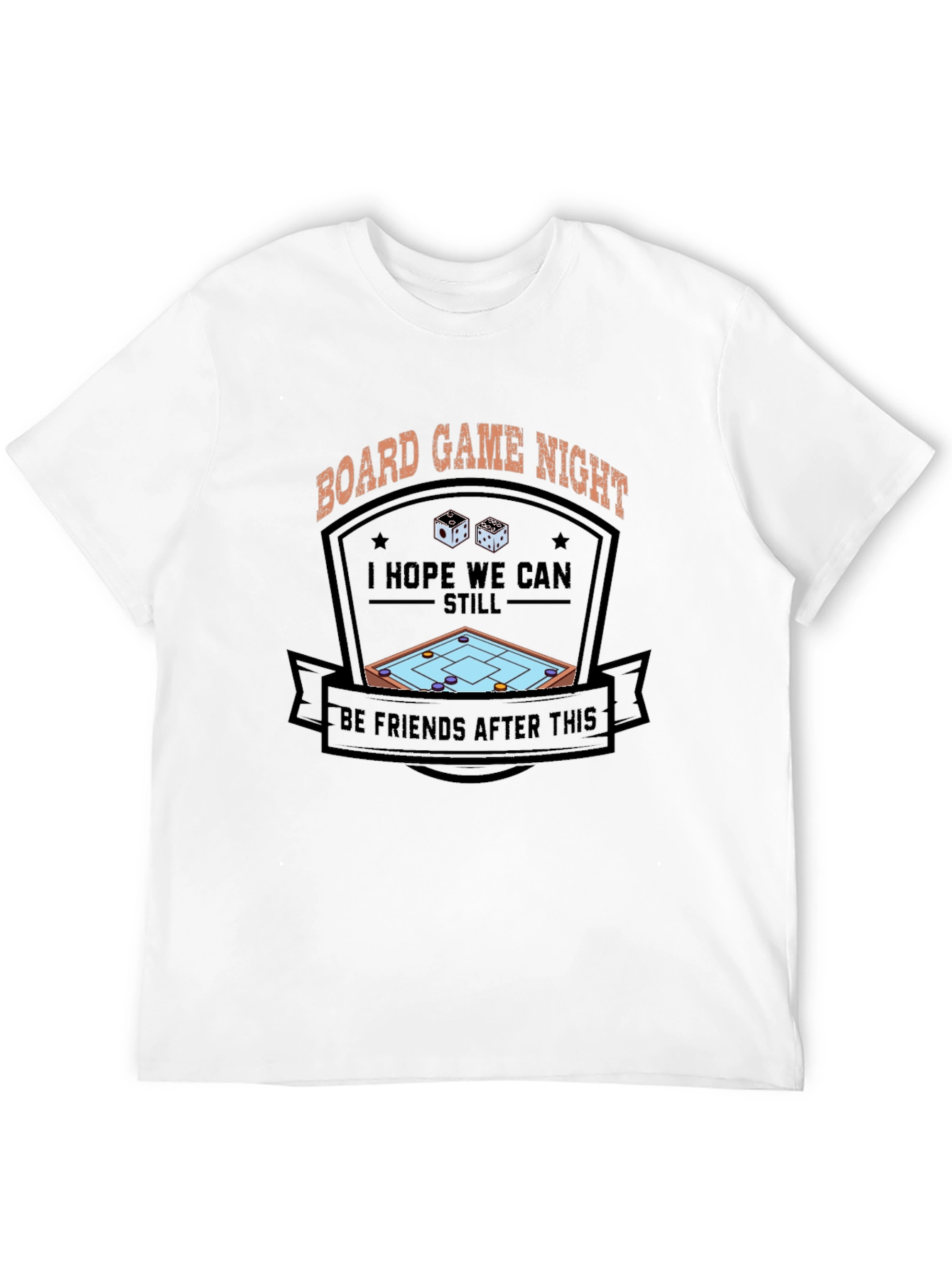 Black Board Game Night Graphic Tee - Funny Gamer Shirt view 12