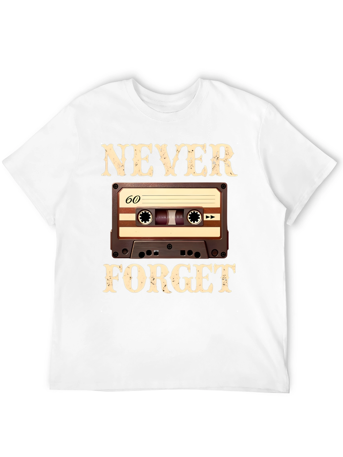 Black Never Forget Cassette Tape T-Shirt view 12