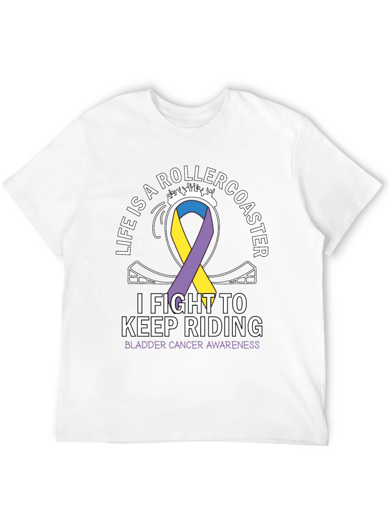 Black Bladder Cancer Awareness T-Shirt view 12